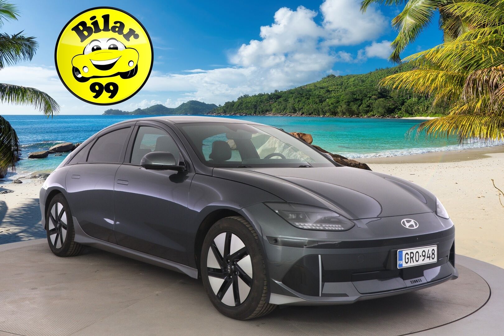 HYUNDAI IONIQ 6 2023 77 kWh 229 hv Premium - Akku kuntotarkastettu SOH 98,1 % / Merkkihuollettu / ACC / ILP / HUD / Sähköpenkit / 360-Kamera / Nahkaverhoiu / Apple&Android *