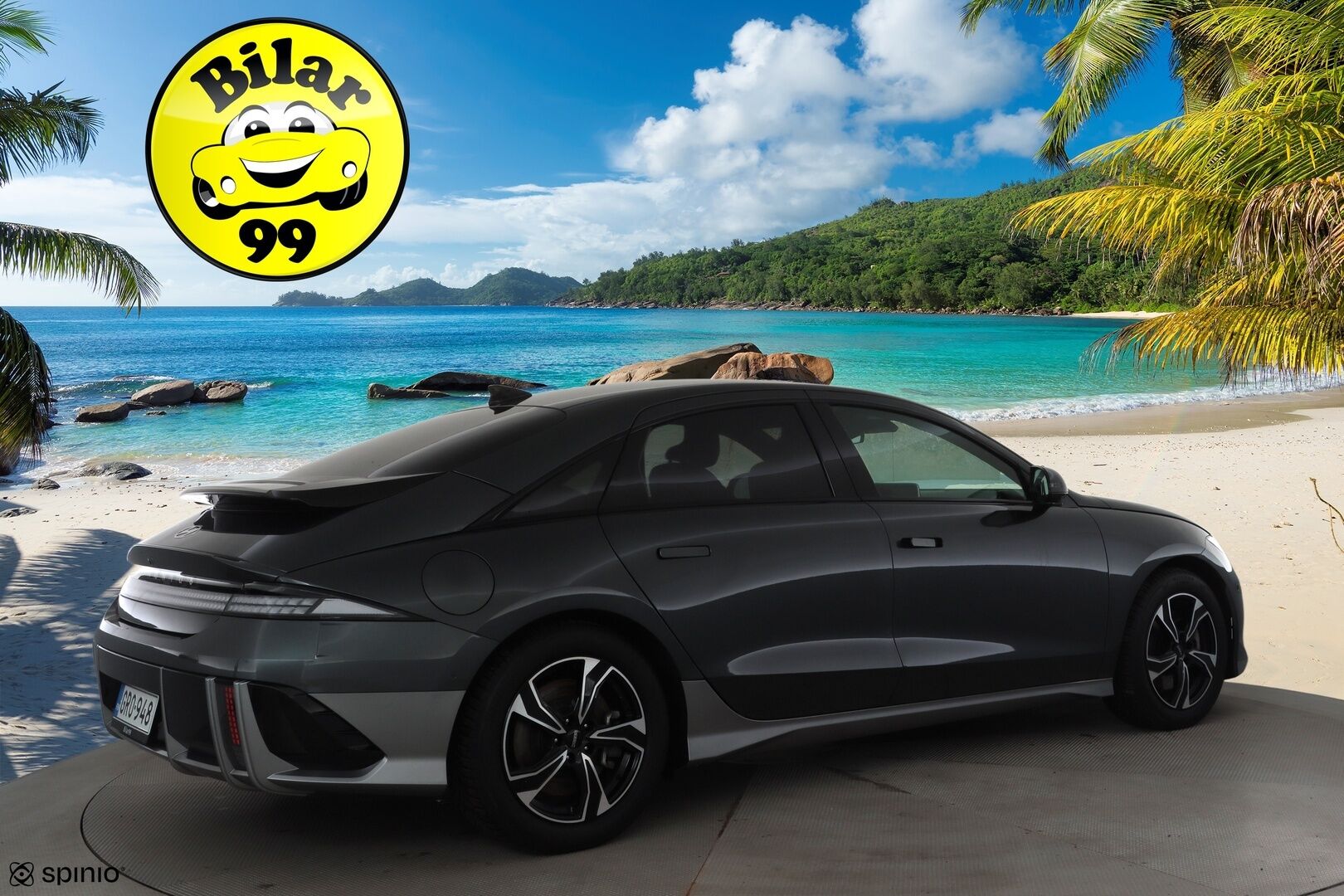 HYUNDAI IONIQ 6 2023 Uniq Elektro 4WD * SCC / ILP / HUD / Sähköpenkit / 360-Kamera / Nahkaverhoiu / Apple&Android * - Merkkihuollettu / Kahdet renkaat