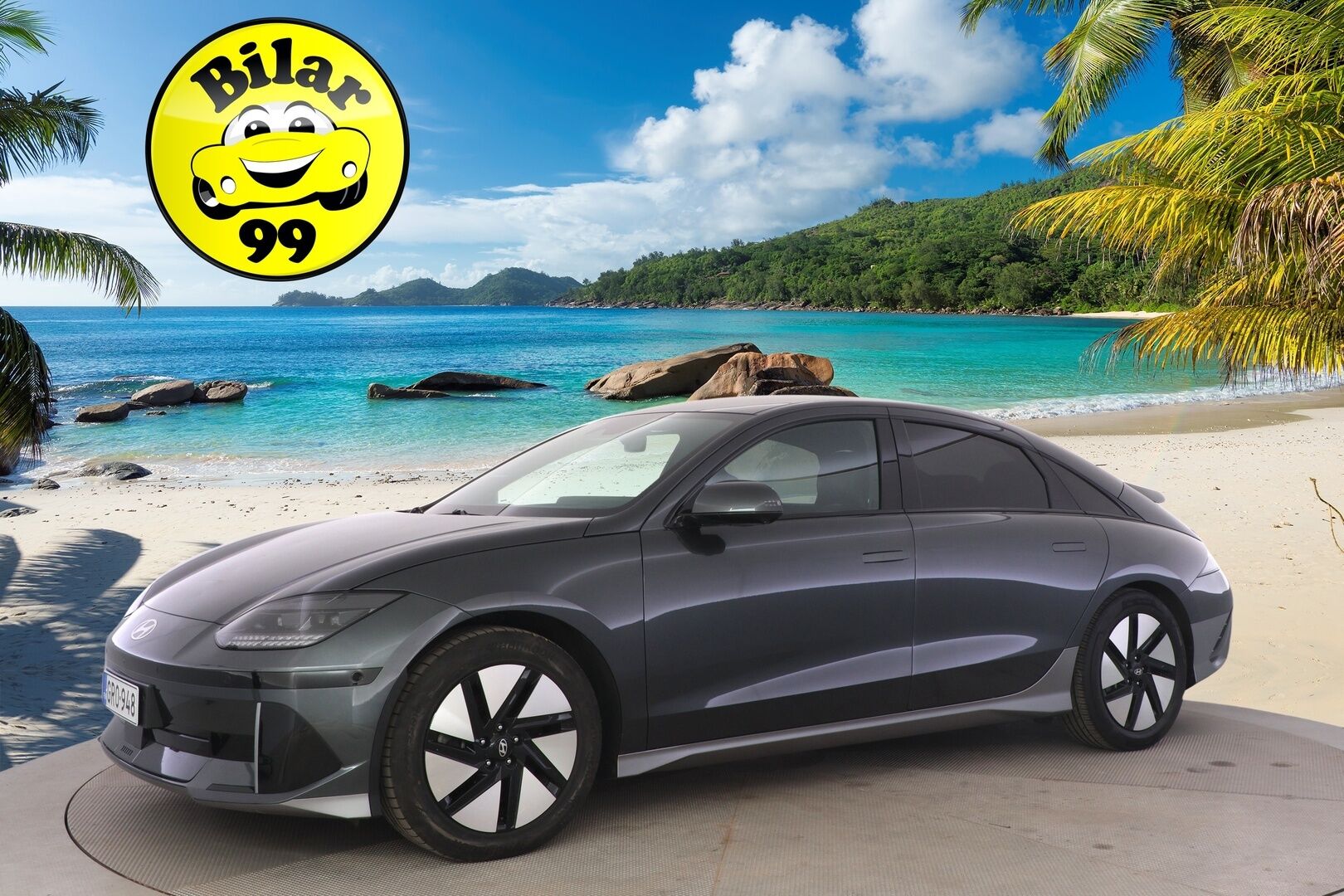 HYUNDAI IONIQ 6 2023 77 kWh 229 hv Premium - Akku kuntotarkastettu SOH 98,1 % / Merkkihuollettu / ACC / ILP / HUD / Sähköpenkit / 360-Kamera / Nahkaverhoiu / Apple&Android *