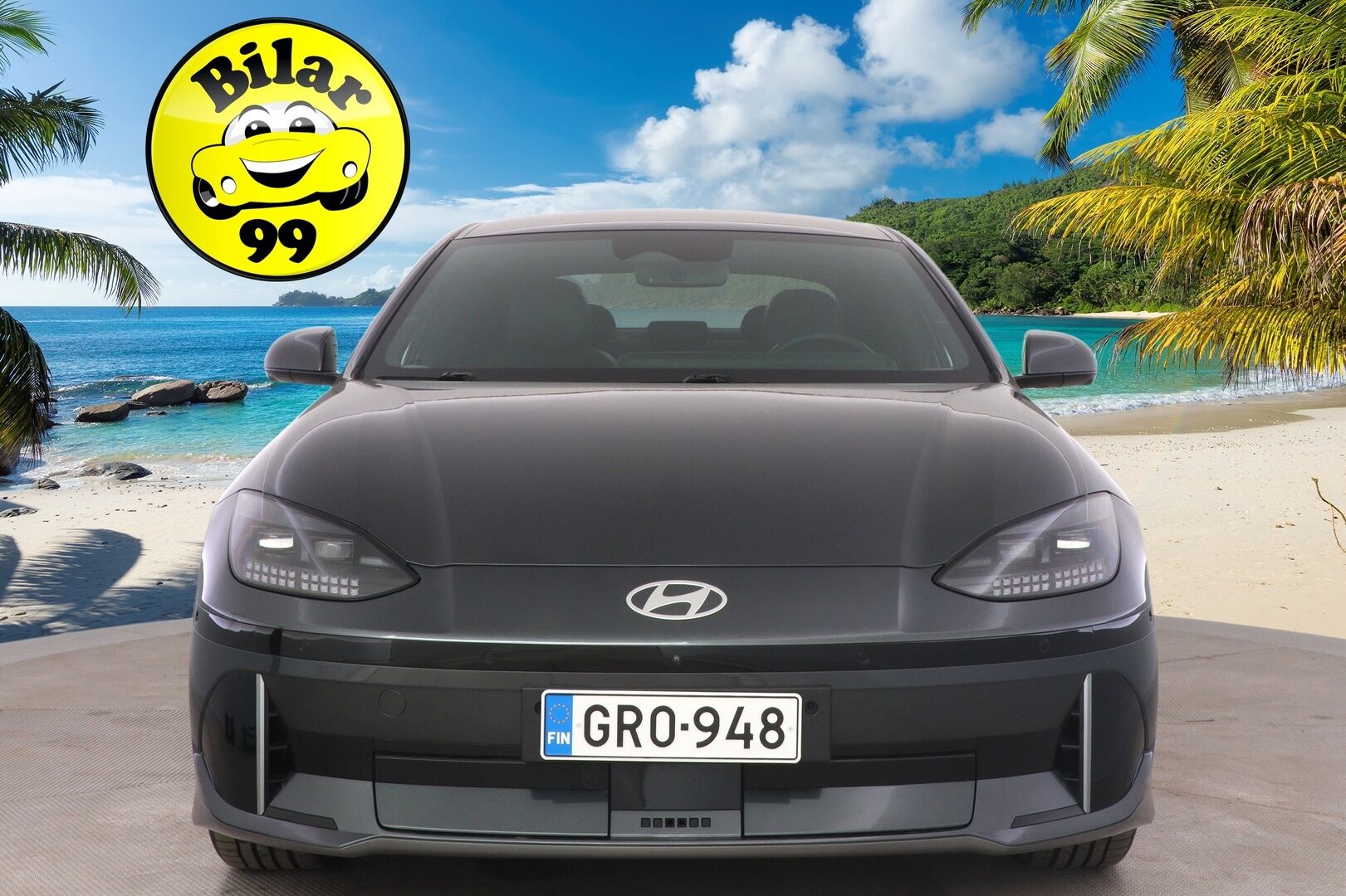 HYUNDAI IONIQ 6 2023 77 kWh 229 hv Premium - Akku kuntotarkastettu SOH 98,1 % / Merkkihuollettu / ACC / ILP / HUD / Sähköpenkit / 360-Kamera / Nahkaverhoiu / Apple&Android *