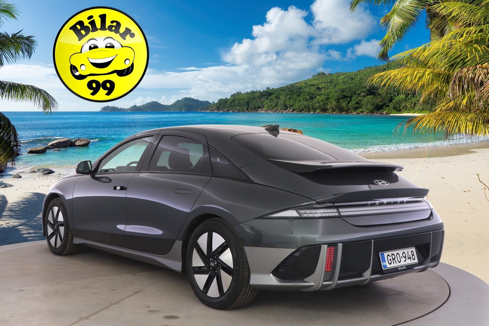 HYUNDAI IONIQ 6 2023 Uniq Elektro 4WD * ACC / ILP / HUD / Sähköpenkit / 360-Kamera / Nahkaverhoiu / Apple&Android * - Merkkihuollettu / Kahdet renkaat - HULLUT AVAJAISHULINAT KORKOTARJOUS 3,29 %