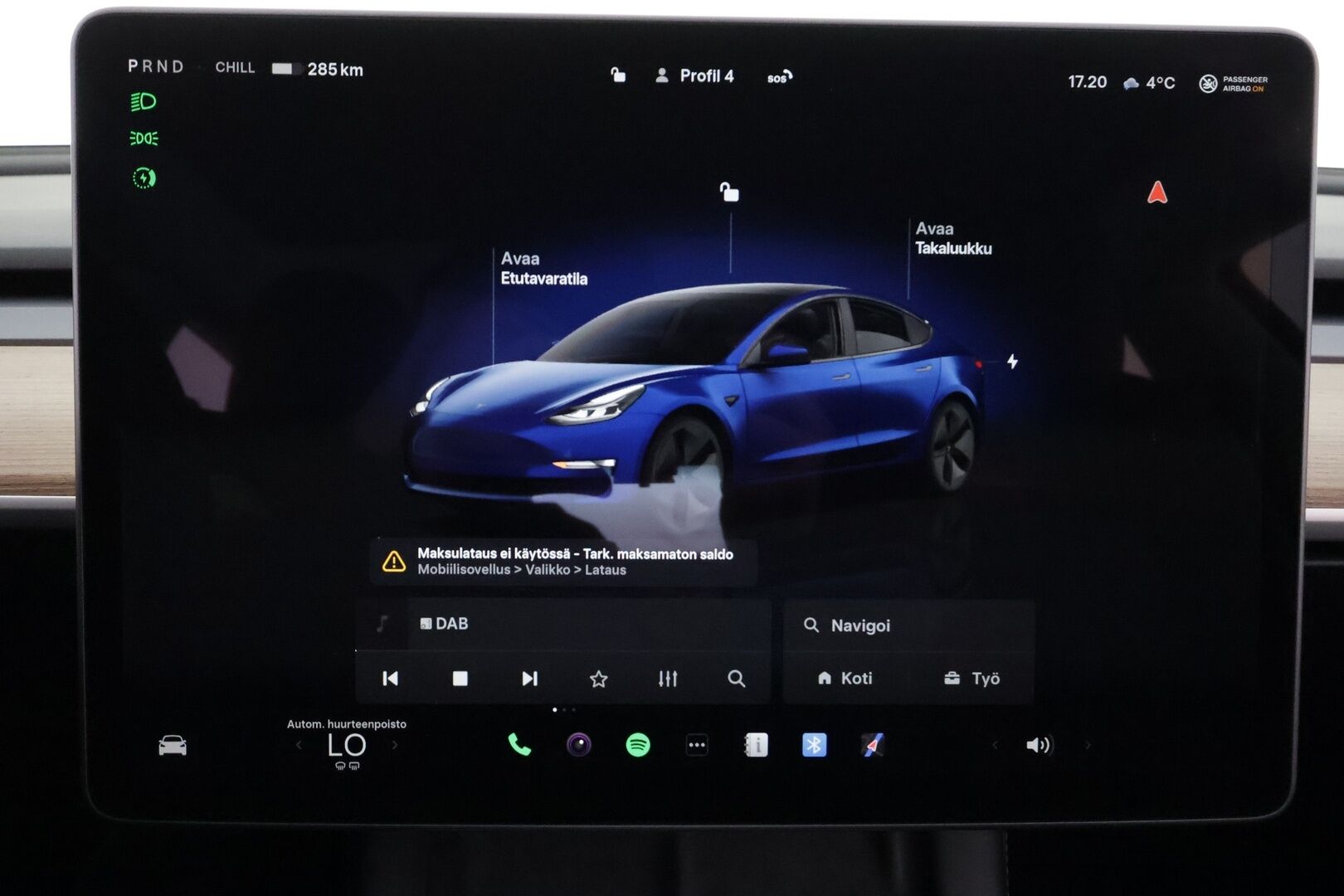 TESLA MODEL 3 2023 Standard Range Plus * ILP / Lasikatto / ACC / Matrix-LED / Muistipenkki / Kaistavahti / Navi * - Akku kuntotarkastettu / P.Kamera