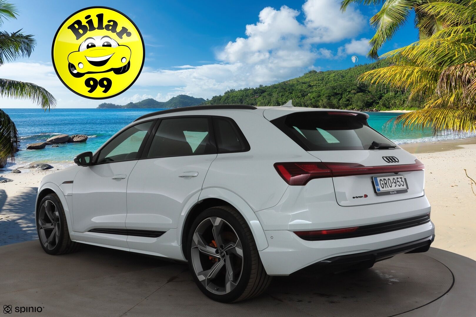 AUDI E-TRON 2022 S Quattro 370 kW * ACC / HUD / 360° / Matrix LED / Muistipenkki / B&O / Ilma-alusta / KeylessGo / Navi / Ratinlämmitin * - Akku kuntotarkastettu SoH 96,7% / Kahdet renkaat aluvanteilla / Merkkihuollettu / Huippuvarusteet