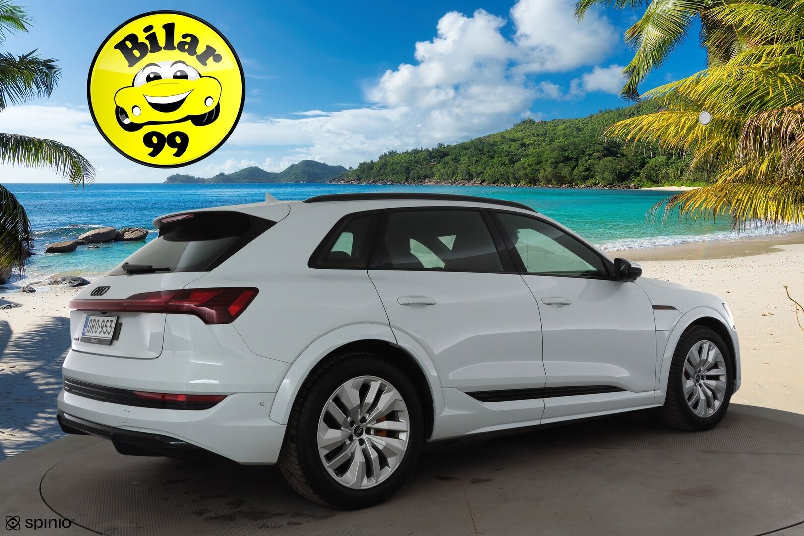 AUDI E-TRON 2022 S Quattro 370 kW * ACC / HUD / 360° / Matrix LED / Muistipenkki / B&O / Ilma-alusta / KeylessGo / Navi / Ratinlämmitin * - Akku kuntotarkastettu SoH 96,7% / Kahdet renkaat aluvanteilla / Merkkihuollettu / Huippuvarusteet