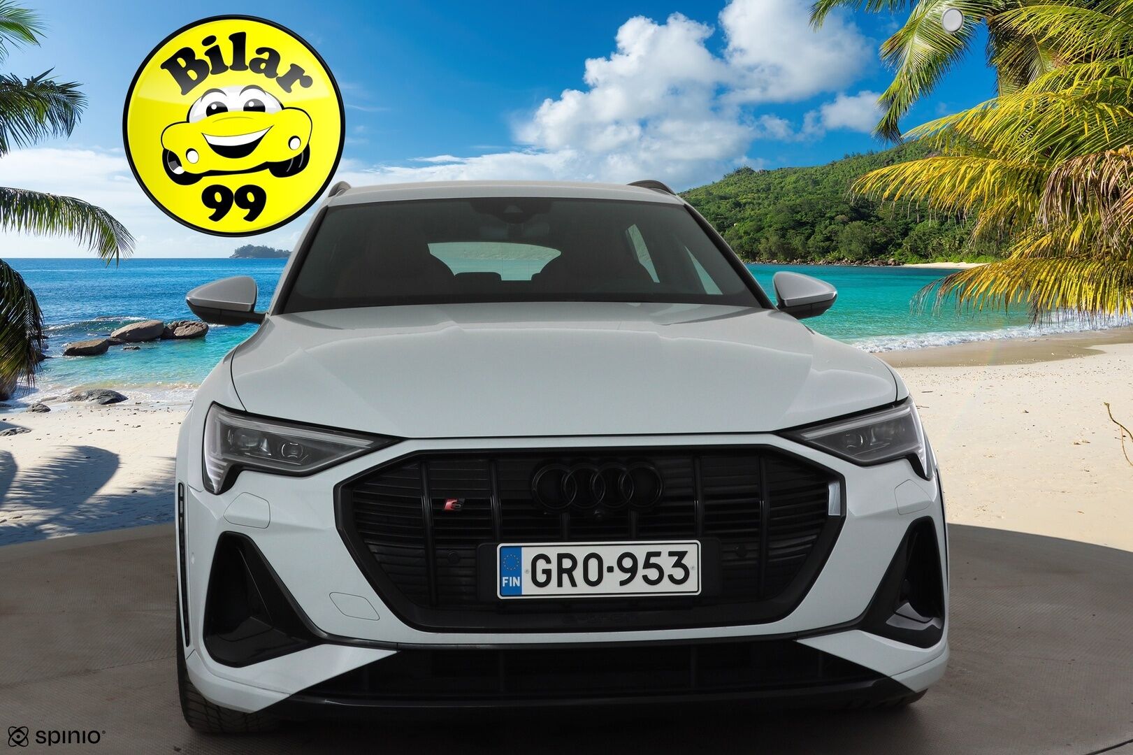 AUDI E-TRON 2022 S Quattro 370 kW * ACC / HUD / 360° / Matrix LED / Muistipenkki / B&O / Ilma-alusta / KeylessGo / Navi / Ratinlämmitin * - Akku kuntotarkastettu SoH 96,7% / Kahdet renkaat aluvanteilla / Merkkihuollettu / Huippuvarusteet