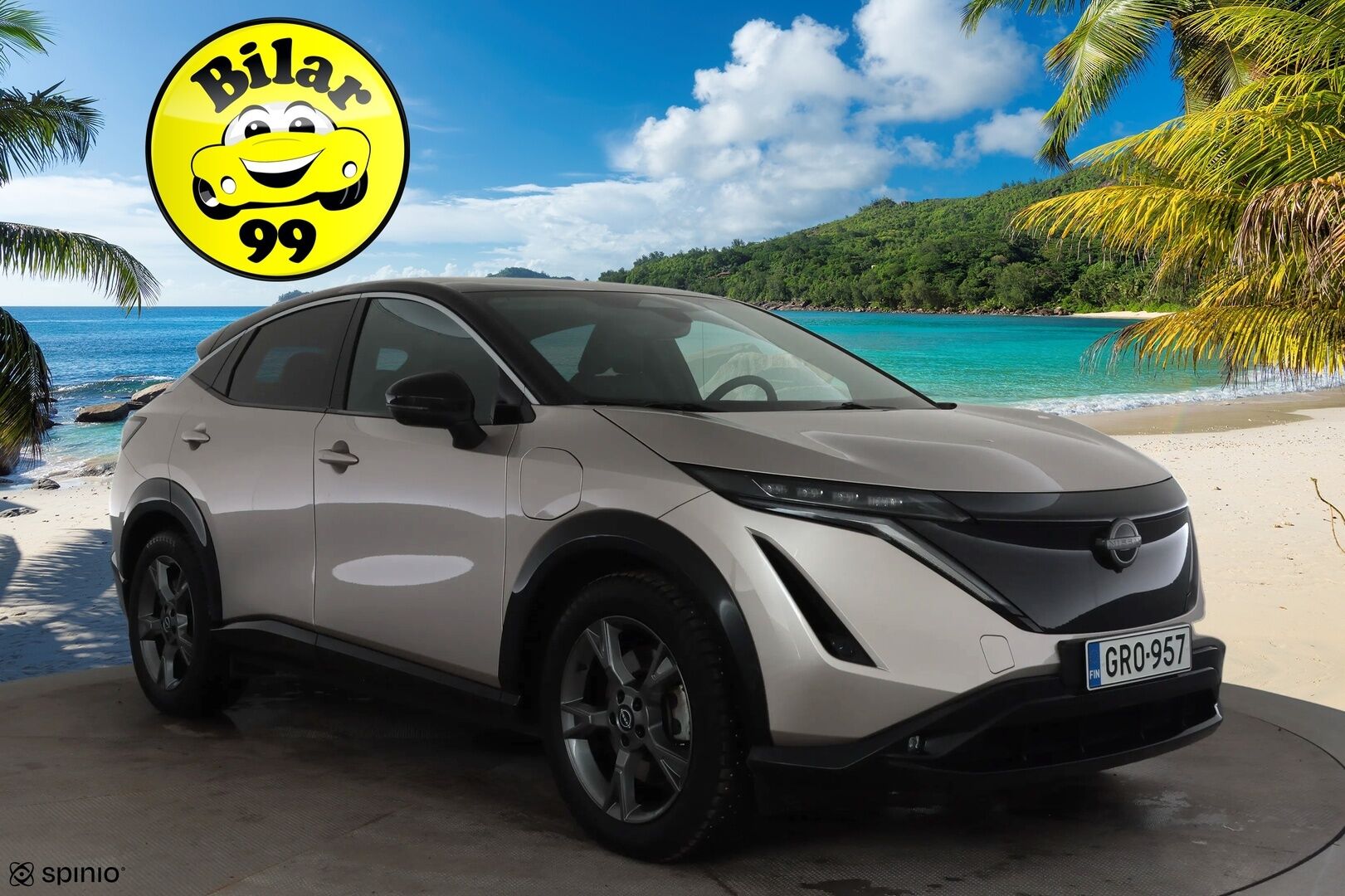 NISSAN ARIYA 2023 Evolve 2WD 22kw charger * ACC / LED / 360 / Sähköpenkit / Navi / Digimittaristo / Kaistavahti / Keyless * - Kahdet renkaat aluvanteilla / Suomi-auto