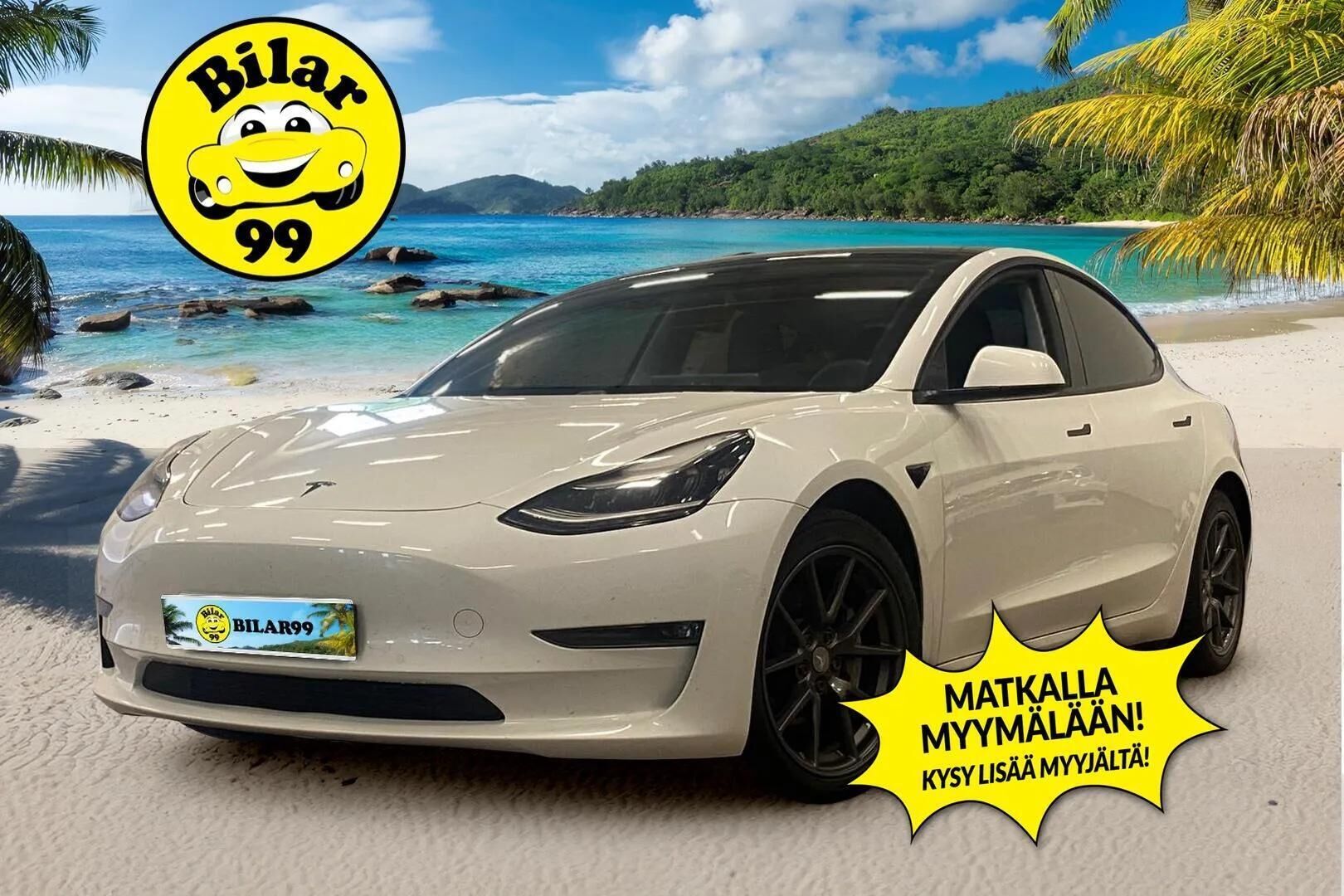 Tesla Model 3 2021 Long Range - | Refresh | Ilmalämpöpumppu | Vetokoukku | Lasikatto | ACC | LED | P.Kamera | Muistipenkki | Navi | Kaistavahti | Keyless | Premium audio |