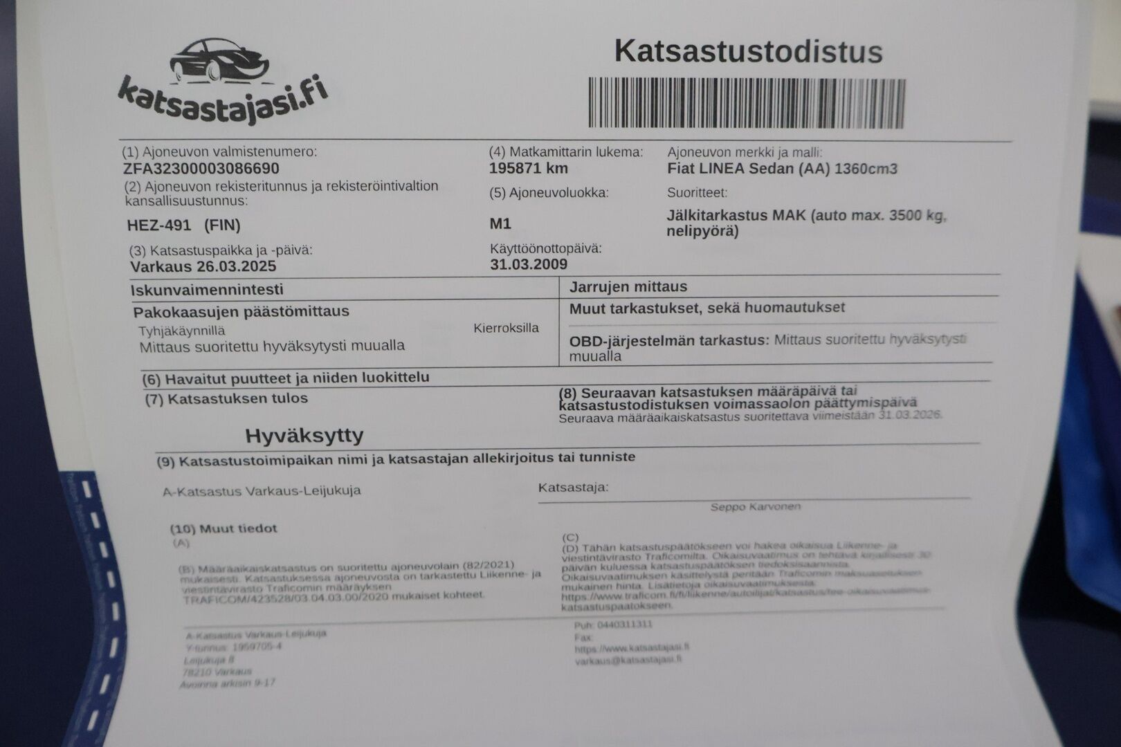 Fiat Linea 2009 1,4 sedan - YritysOutlet - Myydään vain yrityksille - *Suomi-auto / 2-omisteinen / Lohkolämmitin / 2x Renkaat & Vanteet*