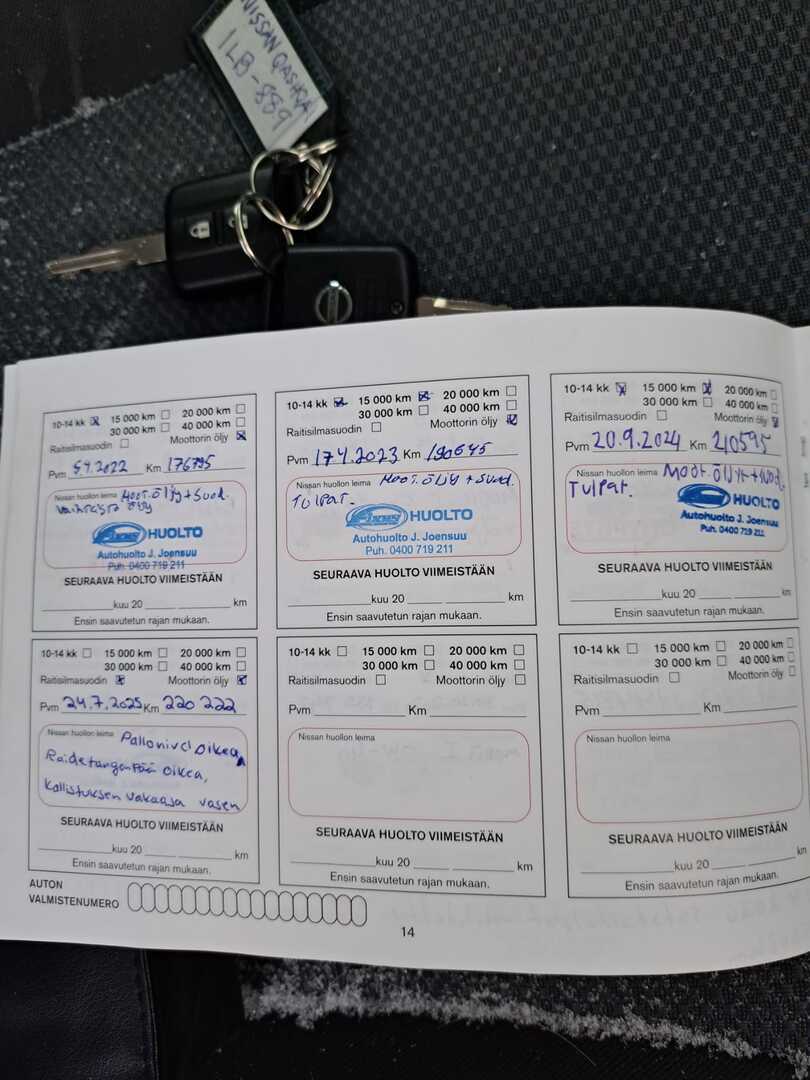 Nissan Qashqai 2013 1,6L Stop / Start System Visia 2WD 5M/T Select - YritysOutlet - Myydään vain yrityksille - Lisävalo / 2x renkaat ja vanteet hyvässä pinnassa / Poikkeuksellisen hyvän huoltohistoria! / Leimaa 08/2026 / Korilleen siisti 