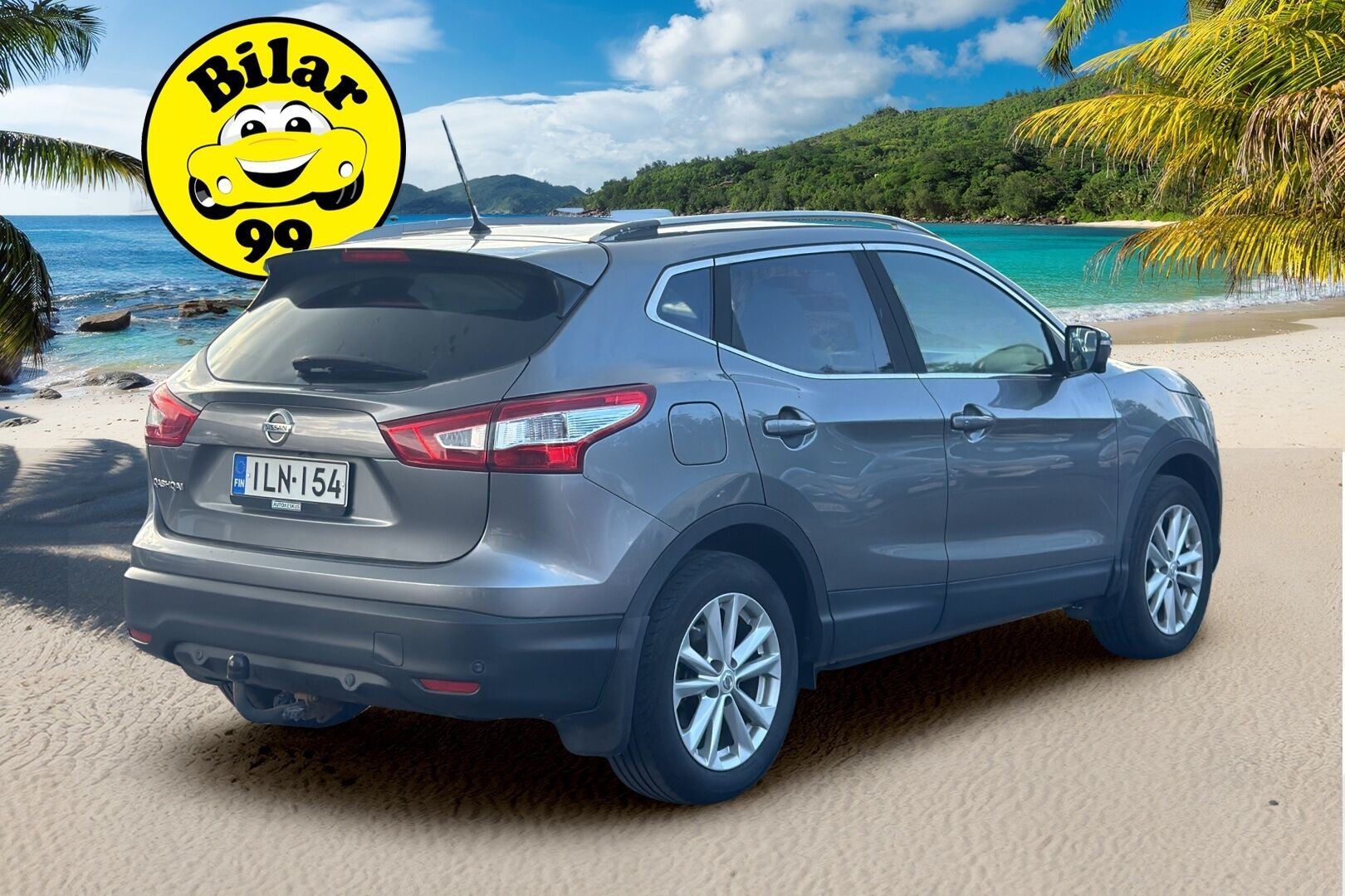 Nissan Qashqai 2015 DIG-T 115 Business 360 2WD 6M/T Alcantara - | 360° | Lasikatto | Vetokoukku | Suomi-Auto | BLIS | Keyless | LED | Nahka-alcantara
