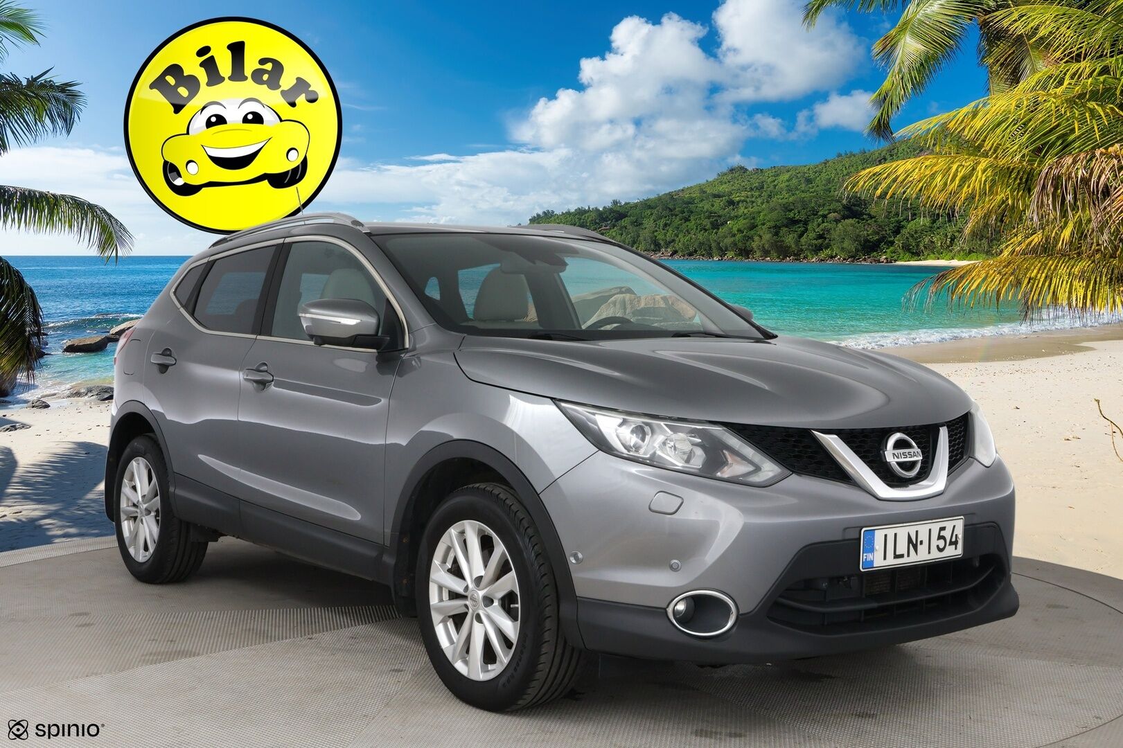 Nissan Qashqai 2015 DIG-T 115 Business 360 2WD 6M/T Alcantara - | 360° | Lasikatto | Vetokoukku | Suomi-Auto | BLIS | Keyless | LED | Nahka-alcantara