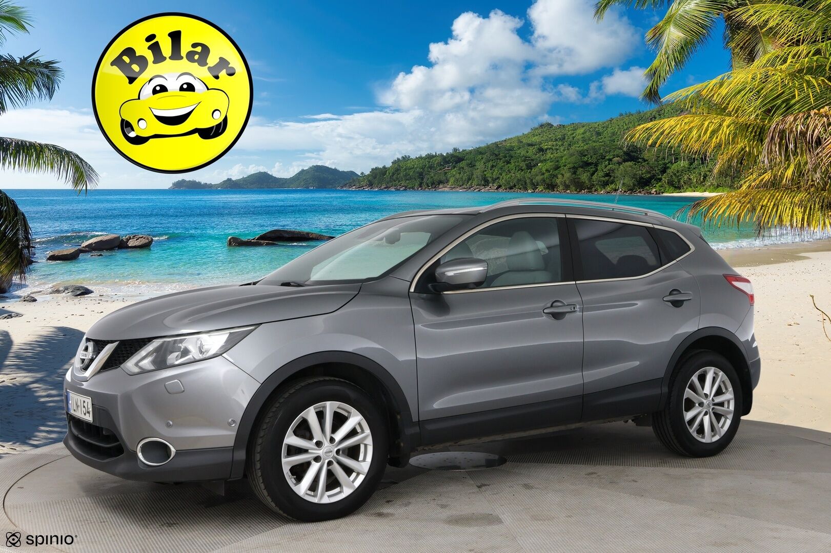 Nissan Qashqai 2015 DIG-T 115 Business 360 2WD 6M/T Alcantara - | 360° | Lasikatto | Vetokoukku | Suomi-Auto | BLIS | Keyless | LED | Nahka-alcantara