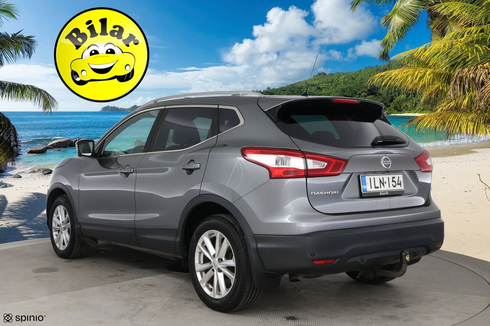Nissan Qashqai 2015 DIG-T 115 Business 360 2WD 6M/T Alcantara - | 360° | Lasikatto | Vetokoukku | Suomi-Auto | BLIS | Keyless | LED | Nahka-alcantara
