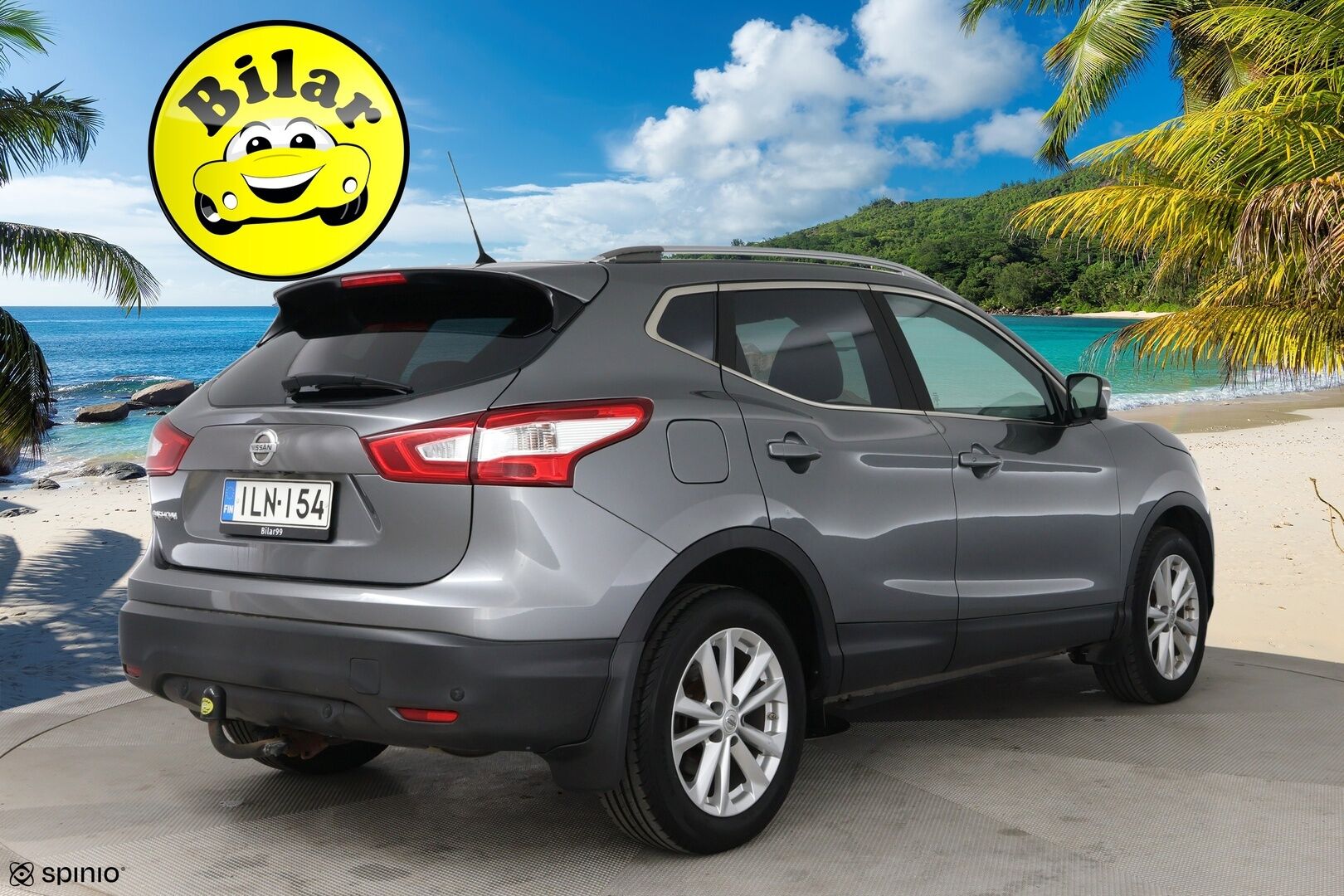 Nissan Qashqai 2015 DIG-T 115 Business 360 2WD 6M/T Alcantara - | 360° | Lasikatto | Vetokoukku | Suomi-Auto | BLIS | Keyless | LED | Nahka-alcantara