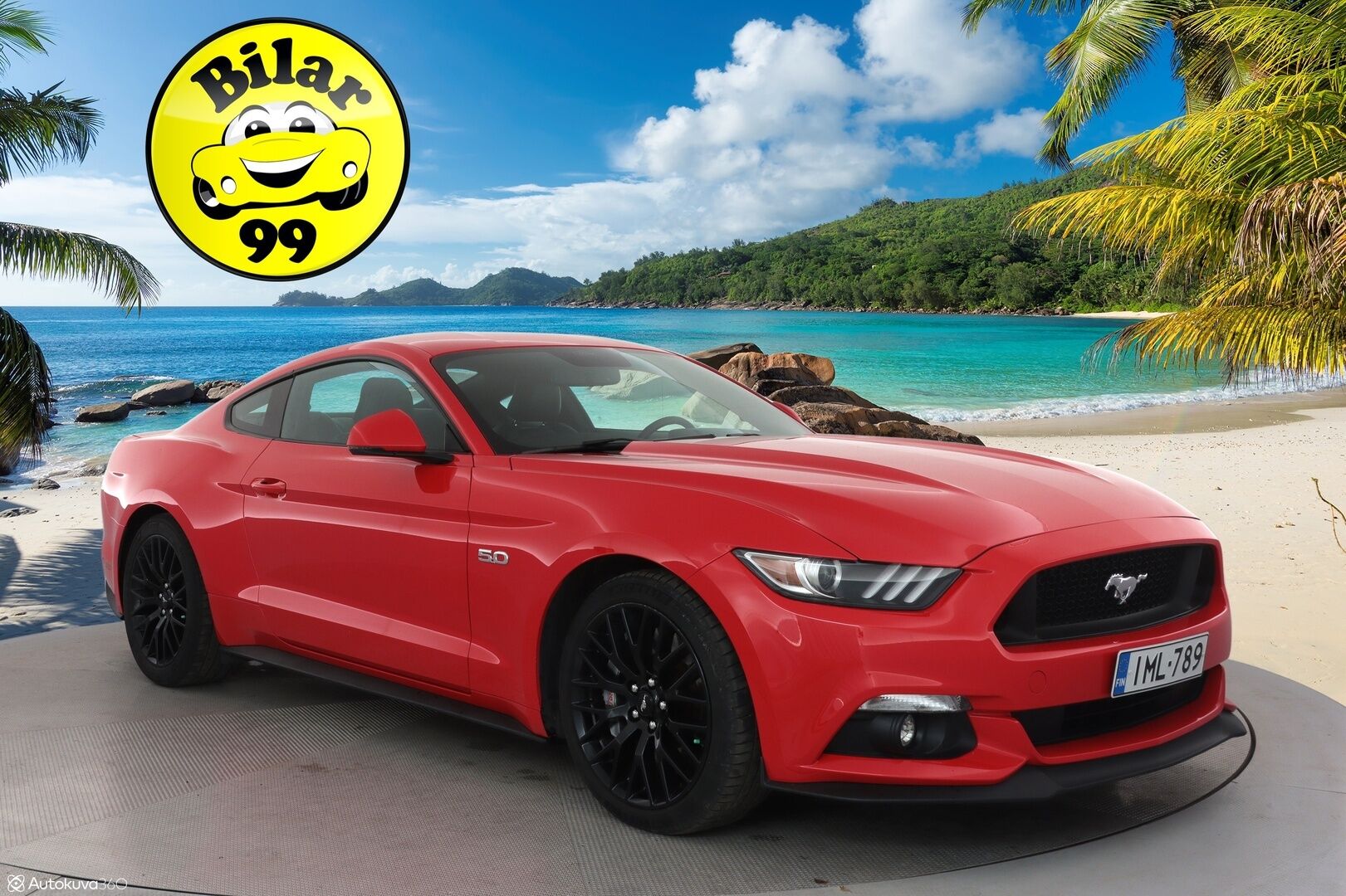 Ford Mustang 2016 5,0 V8 GT 418hv M6 Fastback** Xenon / P.kamera / Ilmastoidut nahka penkit / Keyless /  Vakkari /  Sporttipenkit ** - 2,99 % KORKOTARJOUS TÄHÄN AUTOON - 