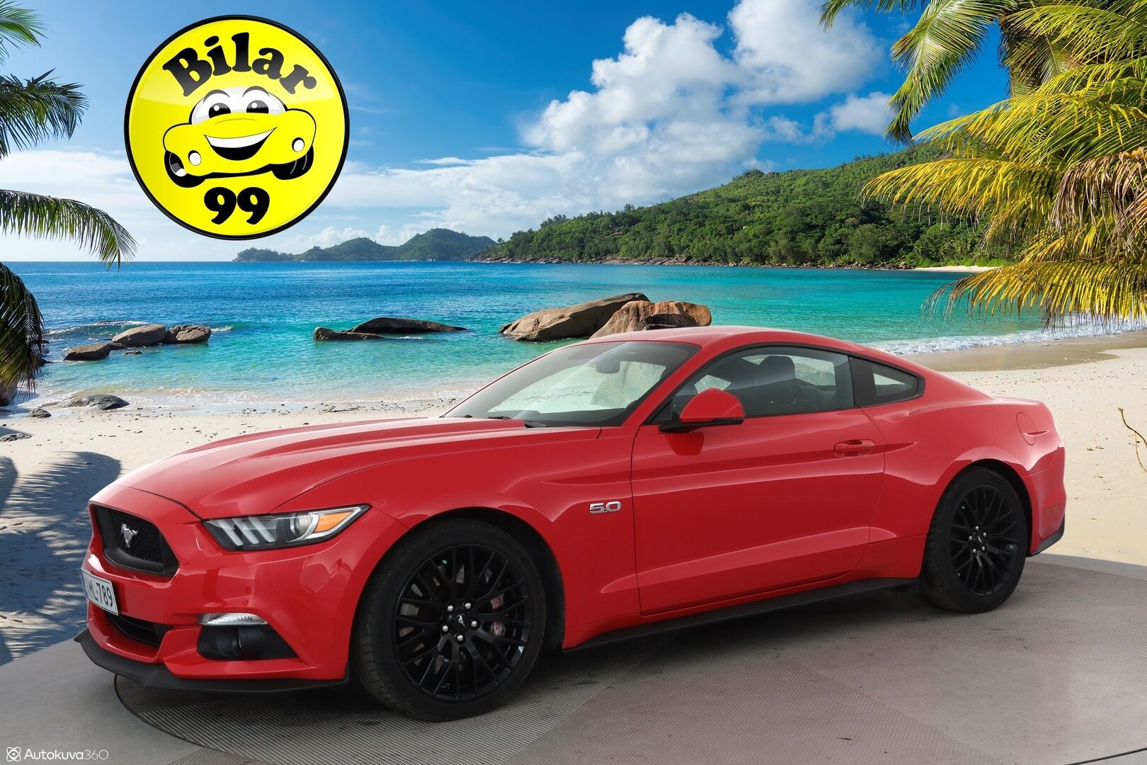 Ford Mustang 2016 5,0 V8 GT 418hv M6 Fastback** Xenon / P.kamera / Ilmastoidut nahka penkit / Keyless /  Vakkari /  Sporttipenkit ** - 2,99 % KORKOTARJOUS TÄHÄN AUTOON - 