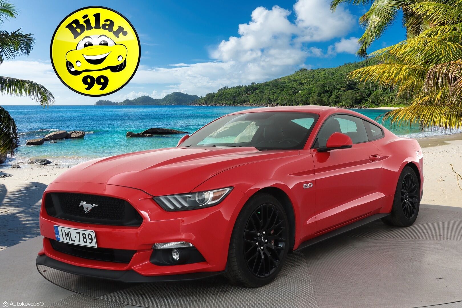 Ford Mustang 2016 5,0 V8 GT 418hv M6 Fastback** Xenon / P.kamera / Ilmastoidut nahka penkit / Keyless /  Vakkari /  Sporttipenkit ** - 2,99 % KORKOTARJOUS TÄHÄN AUTOON - 