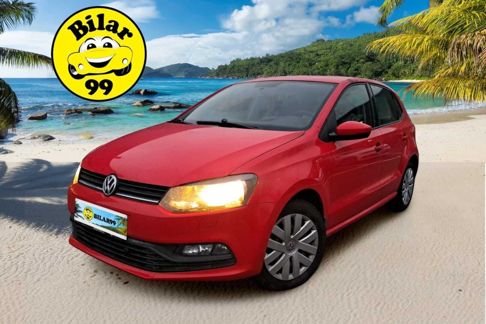 Volkswagen Polo 2016 Trendline 1,0 55 kW (75 hv) * Suomi-auto / Lohko + sisä / Bluetooth / Kahdet renkaat! * - *Jakohihna vaihdettu 45tkm 12/2023 / Viimeisin huolto 87tkm! / Siistikuntoinen näppärä peli!* - HULLU BLACKWEEK KORKOTARJOUS 2,49%