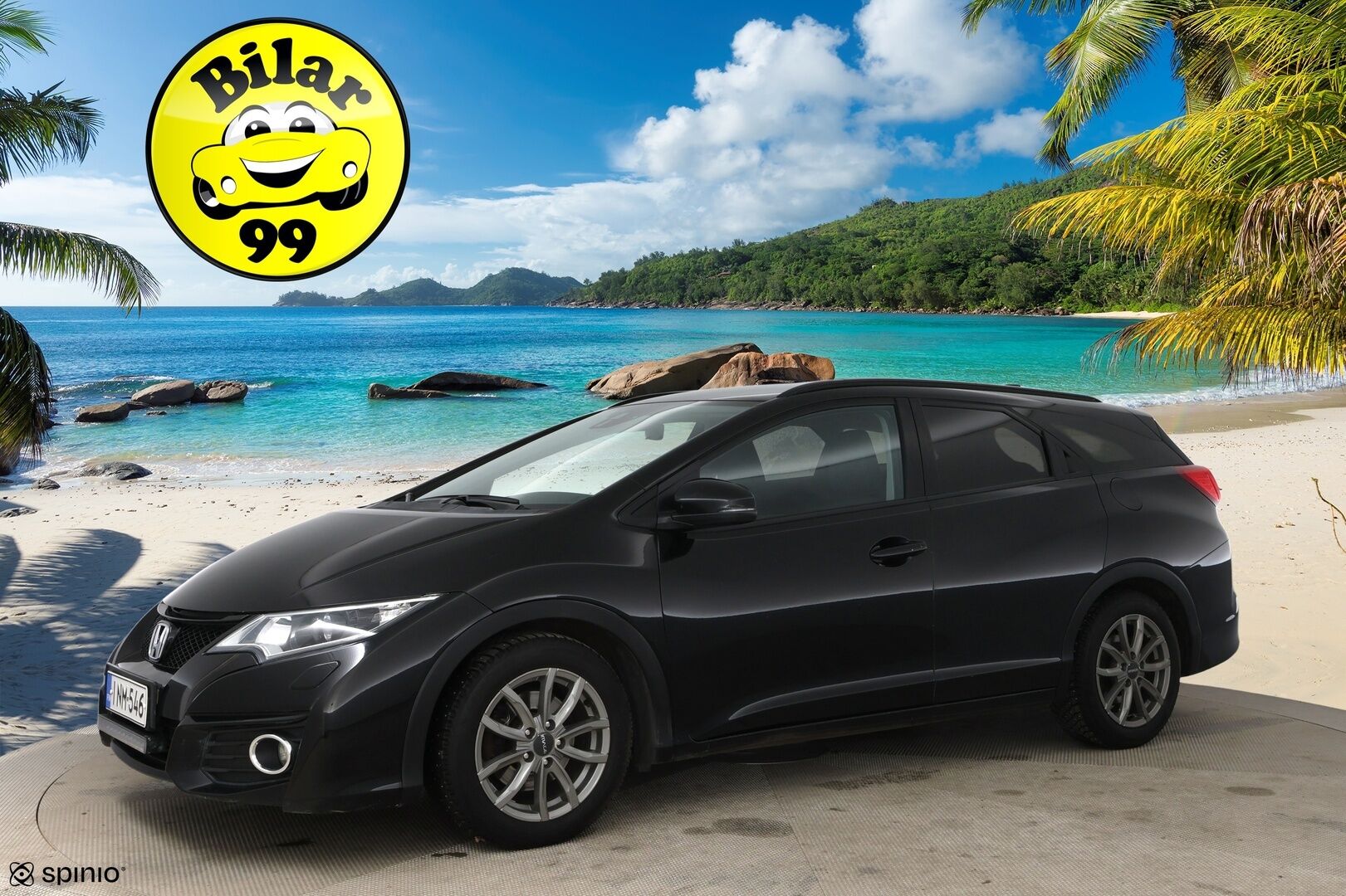 Honda Civic 2017 Tourer 1,8i Elegance Plus / P. Kamera / Navi / Merkkihuollettu / Vakkari / 2x Renkaat - Suomi-auto täydellisellä merkkiliikkeen huoltokirjalla!