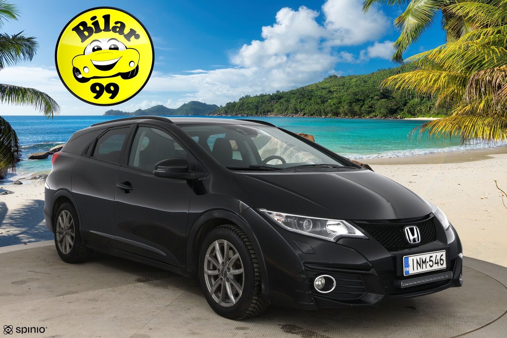 Honda Civic 2017 Tourer 1,8i Elegance Plus / P. Kamera / Navi / Merkkihuollettu / Vakkari / 2x Renkaat - Suomi-auto täydellisellä merkkiliikkeen huoltokirjalla!