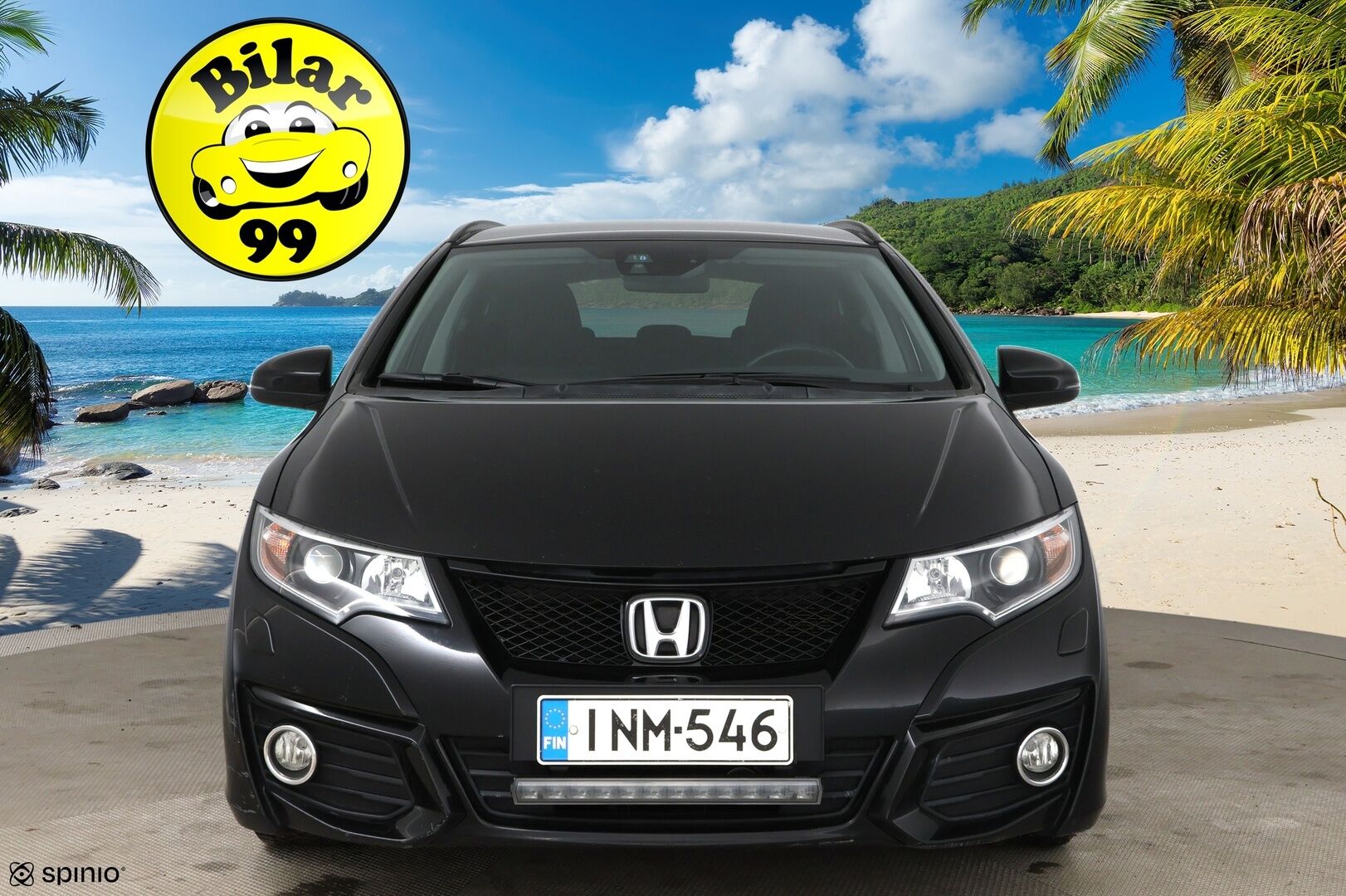 Honda Civic 2017 Tourer 1,8i Elegance Plus / P. Kamera / Navi / Merkkihuollettu / Vakkari / 2x Renkaat - Suomi-auto täydellisellä merkkiliikkeen huoltokirjalla!