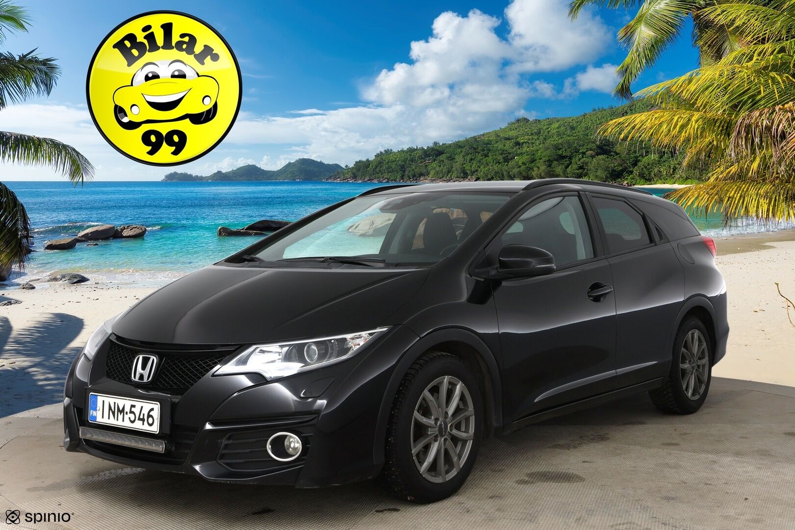 Honda Civic 2017 Tourer 1,8i Elegance Plus / P. Kamera / Navi / Merkkihuollettu / Vakkari / 2x Renkaat - Suomi-auto täydellisellä merkkiliikkeen huoltokirjalla!