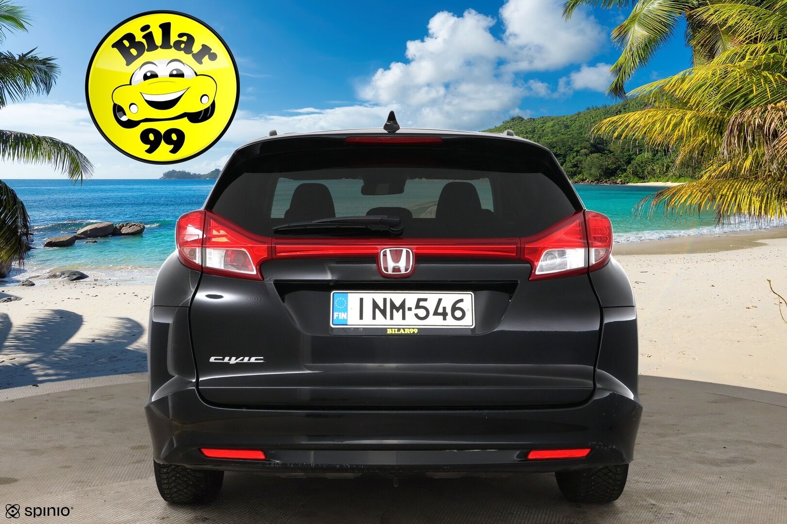 Honda Civic 2017 Tourer 1,8i Elegance Plus / P. Kamera / Navi / Merkkihuollettu / Vakkari / 2x Renkaat - Suomi-auto täydellisellä merkkiliikkeen huoltokirjalla!