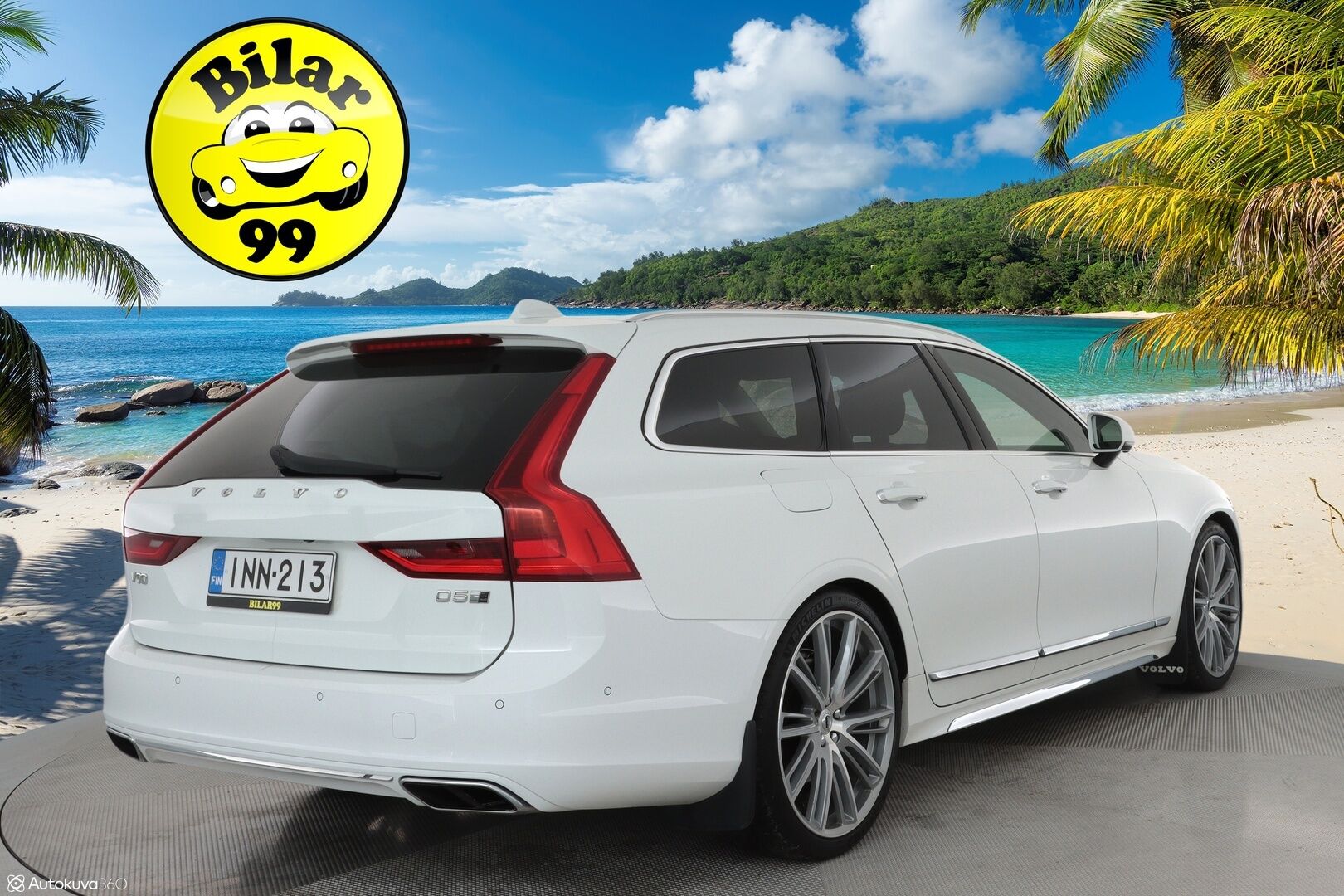 Volvo V90 2017 D5 AWD Inscription * Panorama / B&W / HUD / 360° Kamera / Adapt.Vakkari / Full-LED / Ilmastoidut Sporttinahat Muistilla * - 3,99 % KORKOTARJOUS TÄHÄN AUTOON - Suomi-auto / 2x Renkaat
