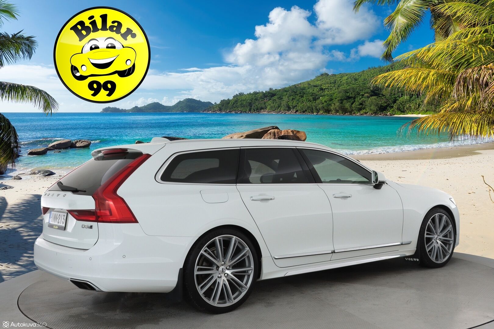 Volvo V90 2017 D5 AWD Inscription * Panorama / B&W / HUD / 360° Kamera / Adapt.Vakkari / Full-LED / Ilmastoidut Sporttinahat Muistilla * - 3,99 % KORKOTARJOUS TÄHÄN AUTOON - Suomi-auto / 2x Renkaat