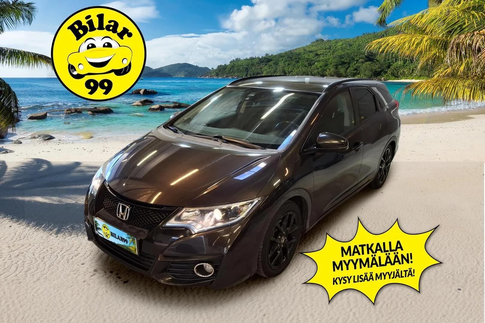 Honda Civic 2016 Tourer 1,8i Elegance Plus AT - | Vetokoukku | Lohkolämmitin sisäpistokkeella | Juuri leimattu |  3.om suomiauto | Cruise | 2x renkaat |