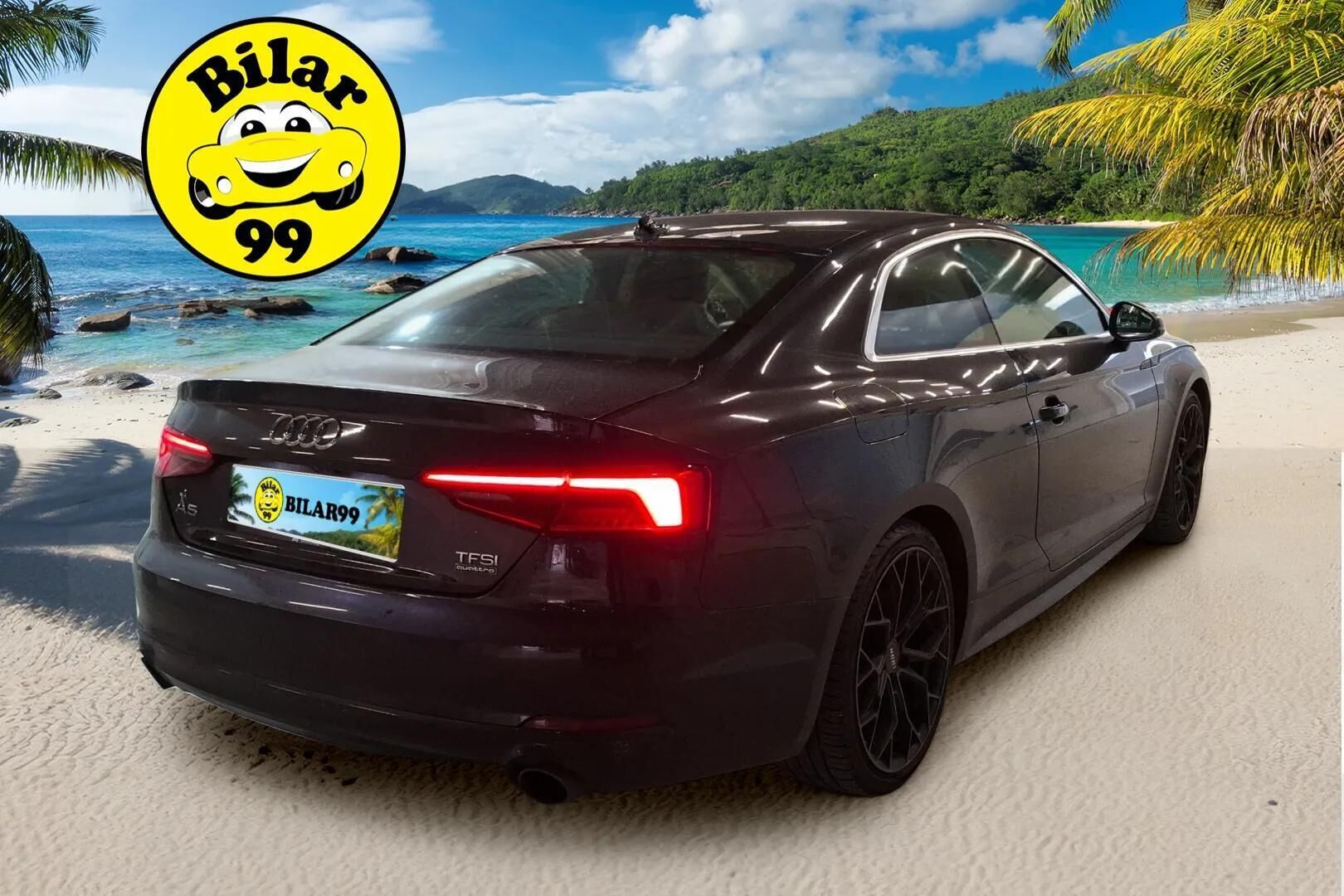 Audi A5 2017 Coupé Business Sport 2,0 TFSI 185 kW quattro S tronic /  Adapt.vakkari / Webasto / P.kamera / MMI+ / LED / Kaistavahti - Suomi-auto / Digimittaristo / Flat bottom / 2x alumiinivanteet