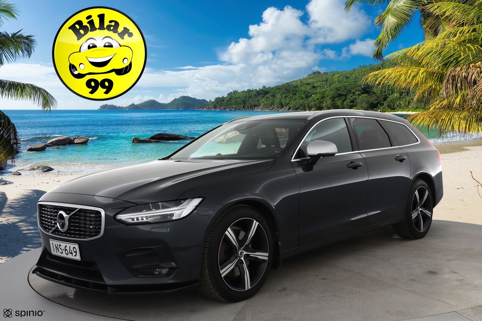 Volvo V90 2018 D5 AWD Business R-Design aut *EI ADBLUE / Webasto / Bowers & Wilkins / Panorama / Muistipenkit / Keyless / 360 kamera / HUD / Koukku / Blis* - *EI ADBLUE / NELIVETO / D5 / R-Design*