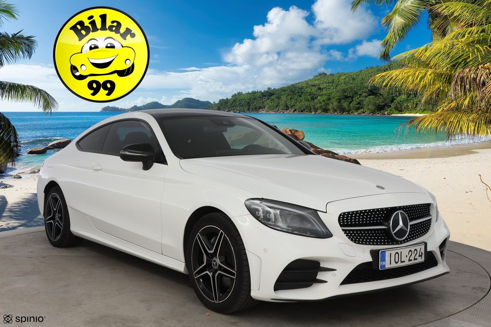 Mercedes-Benz C 2019 220 d 4Matic A Coupé AMG * Webasto / Peruutuskamera / Panoraama / Nahka-Alcantara / Night - Suomiauto / AMG / Todella Näyttävä! - HULLU BLACKWEEK KORKOTARJOUS 2,49%