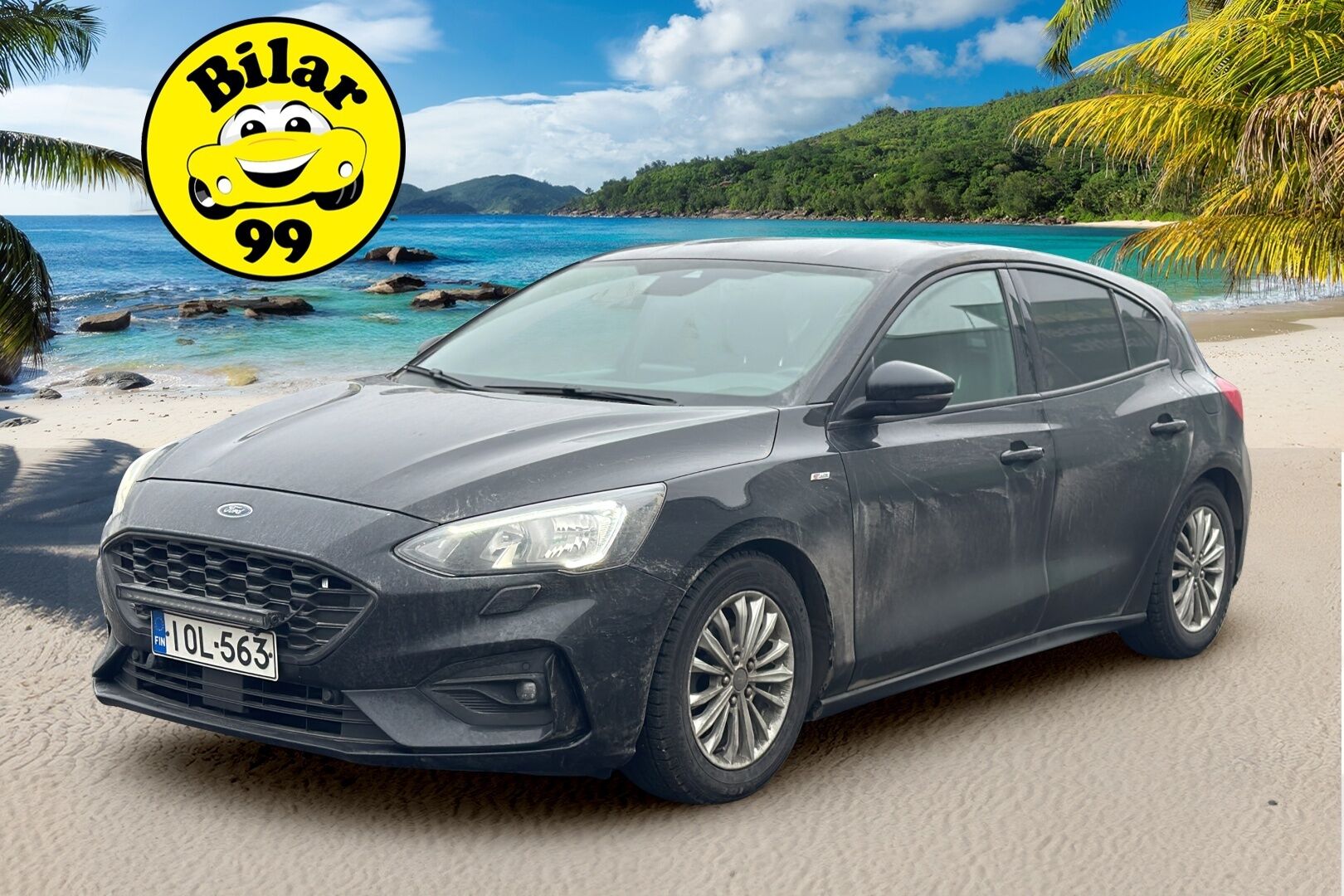 Ford Focus 2019 1,0 EcoBoost 125hv A8 ST-Line 5-ov. / Vakkari / Keyless / P-Tutkat / Kaistavahti / Ratinlämmitys / Lisävalo / Navi - Lämmitettävä tuulilasi / Suomi-Auto