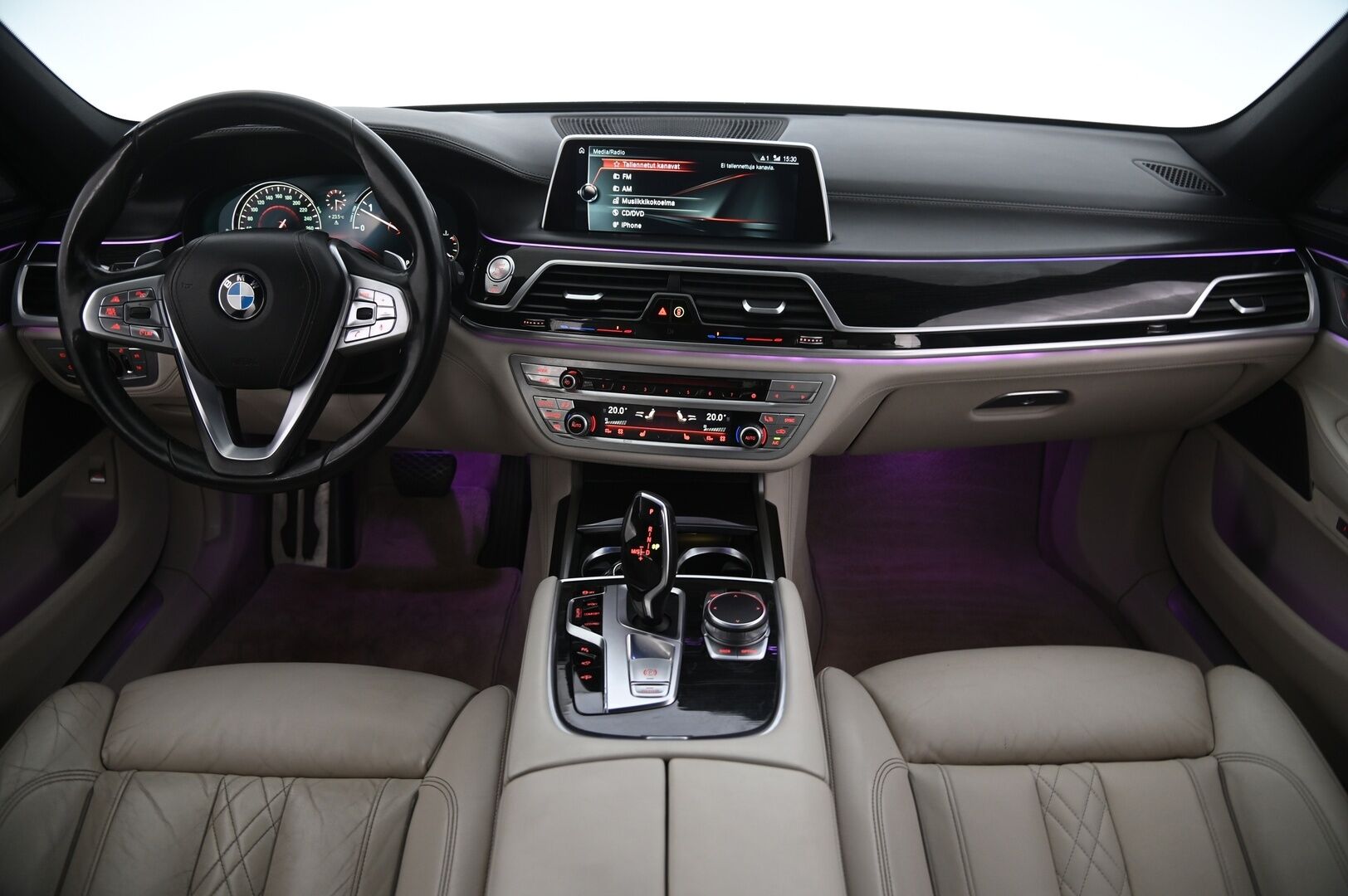 BMW 730 2016 G11 Sedan 730d A xDrive Business Exclusive M-Sport - Laser | Digimittaristo | Soft Close | Harman Kardon | HUD | ACC | Webasto | 360 | Comfort Muisteilla | Keyless | Ilma-Alusta | Proffanavi | Blis | Suomi-Auto 
