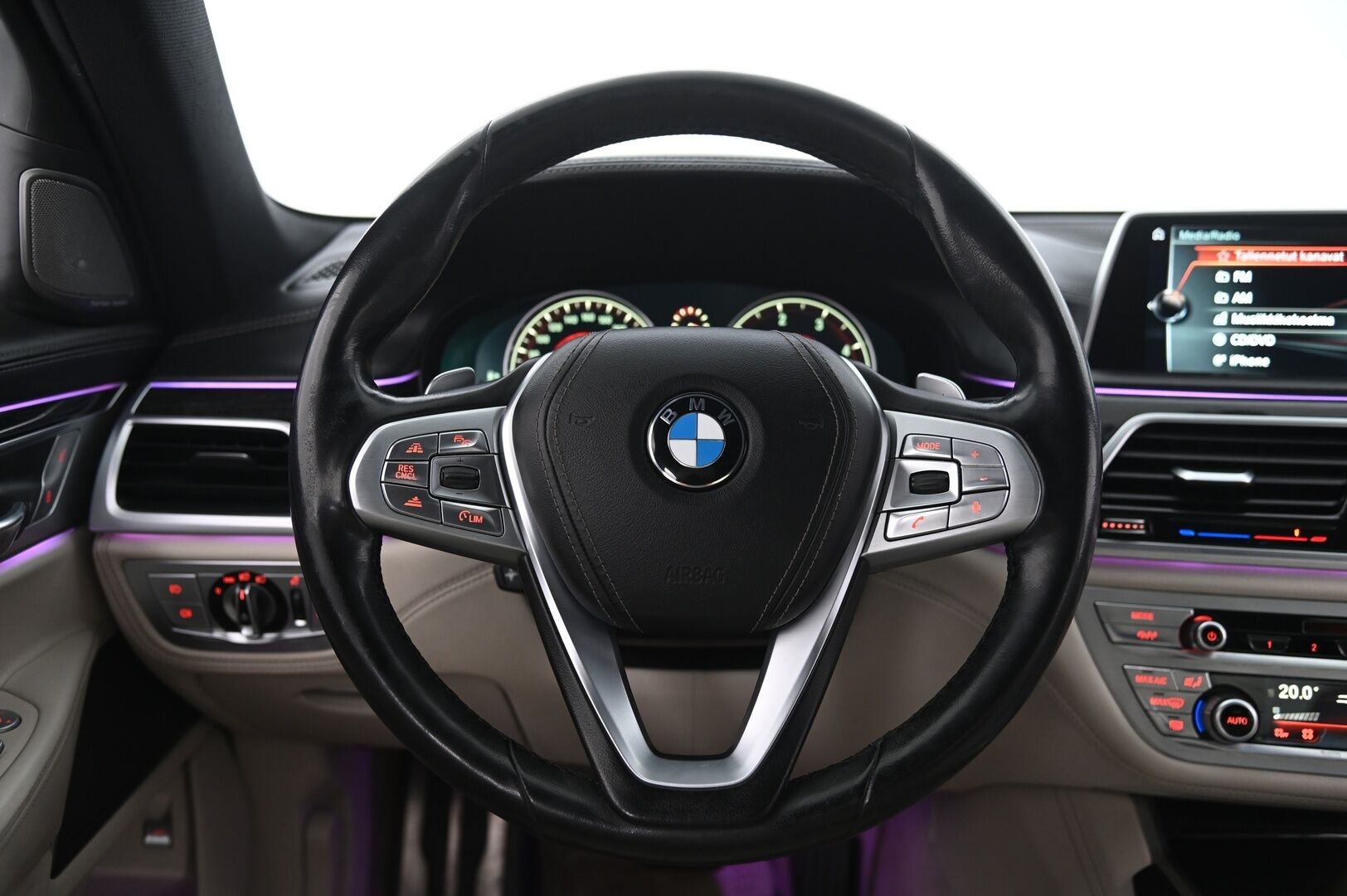 BMW 730 2016 G11 Sedan 730d A xDrive Business Exclusive M-Sport - Laser | Digimittaristo | Soft Close | Harman Kardon | HUD | ACC | Webasto | 360 | Comfort Muisteilla | Keyless | Ilma-Alusta | Proffanavi | Blis | Suomi-Auto 