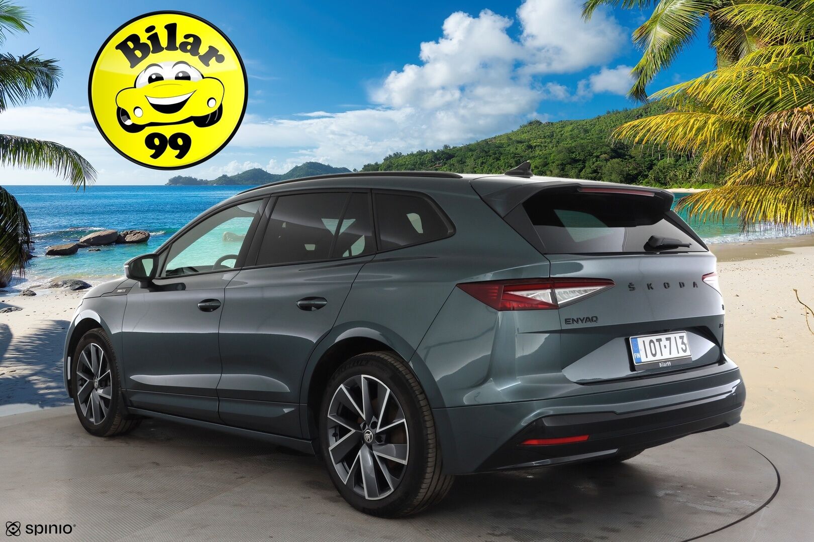 Skoda Enyaq 2022 80x 4x4 SportLine iV * ILP / HUD / 360 / ACC / Matrix-LED / Muistipenkki / Keyless / A&A * - 1-om Suomi-auto / Kahdet renkaat aluvanteilla / Merkkihuollot