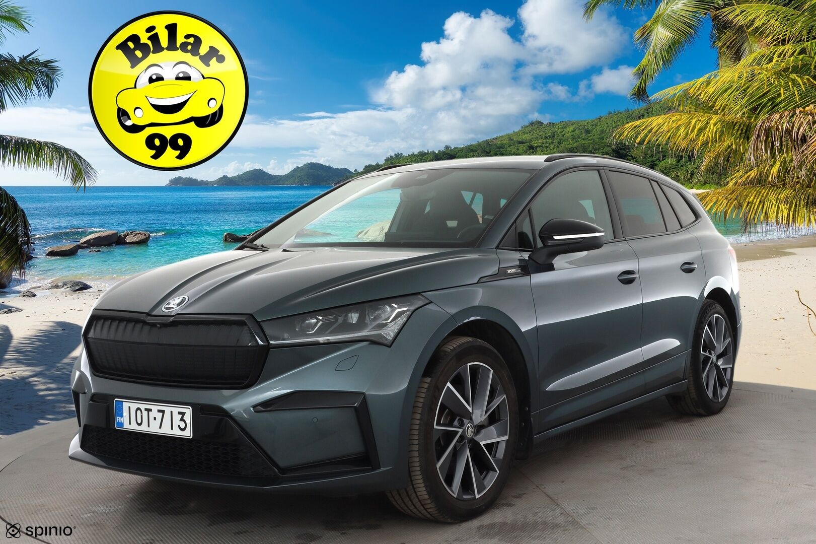 Skoda Enyaq 2022 80x 4x4 SportLine iV * ILP / HUD / 360 / ACC / Matrix-LED / Muistipenkki / Keyless / A&A * - 1-om Suomi-auto / Kahdet renkaat aluvanteilla / Merkkihuollot