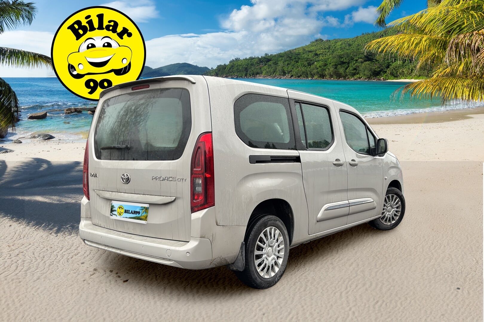 Toyota Proace CITY Verso 2022 Active L2 1,2 130 Automaatti 5ov *Suomi-auto / 7 Paikkainen / P:tutka / Kaistavahti / Liukuovet / Metalliväri* - Todella tilava perhe-auto liukuovilla / Pitkä malli / 2 Renkaat