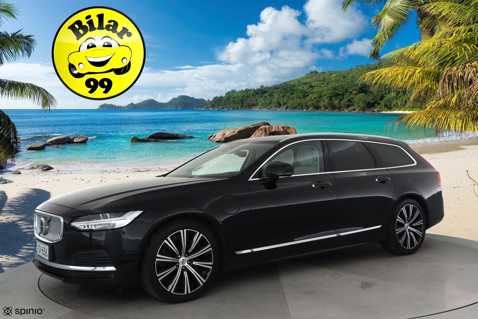 Volvo V90 2022 T6 TwE AWD Business Inscription aut **Webasto / Koukku / Adapt.Vakkari / Full-LED / P.kamera / Sporttinahat Muistilla** - 3,99 % KORKOTARJOUS TÄHÄN AUTOON - 1-om Suomi-auto / Akku kuntotarkastettu / 2x Latauskaapelit / Kahdet Renkaat / Merkkihuollettu!
