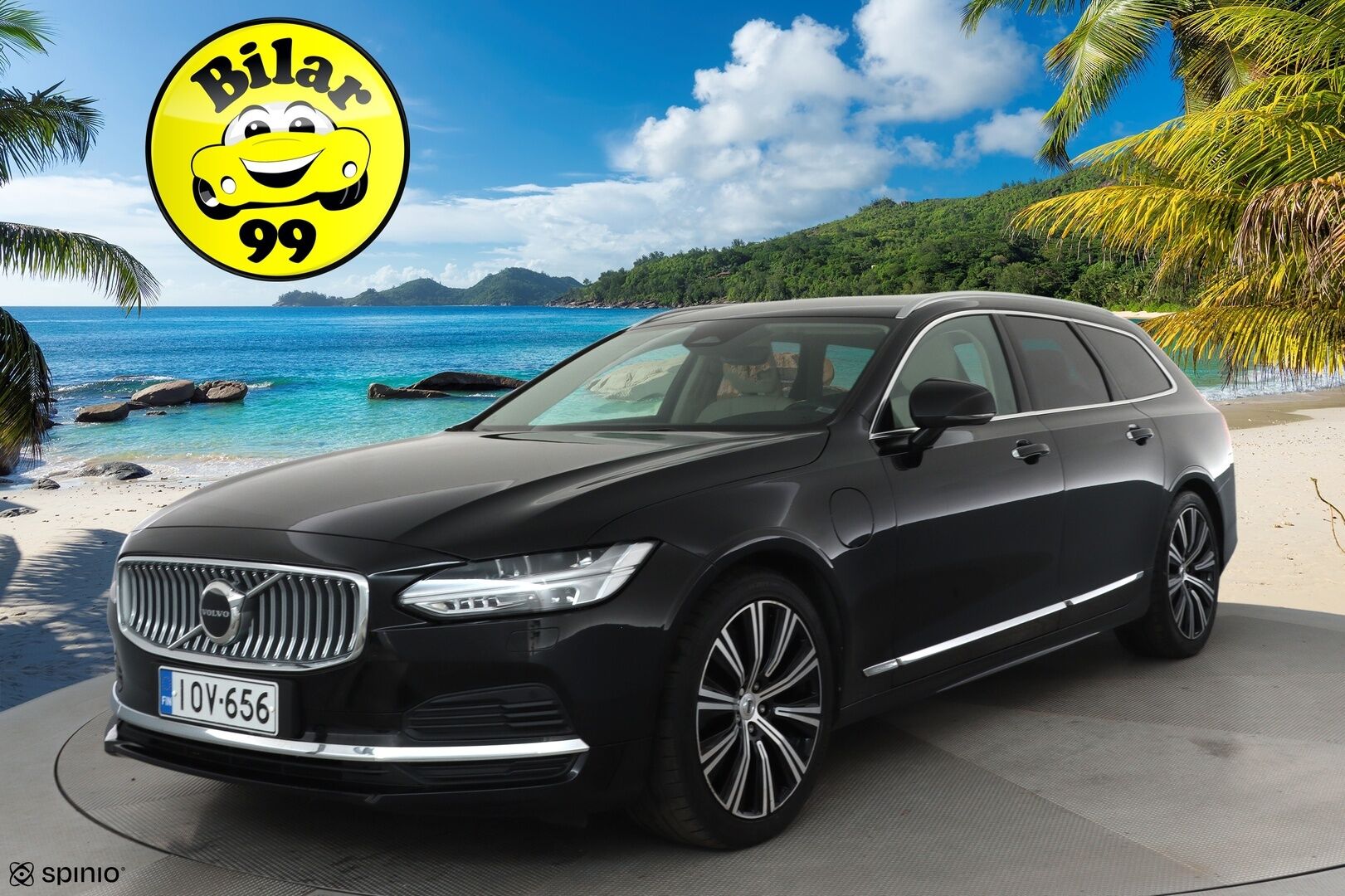 Volvo V90 2022 T6 TwE AWD Business Inscription aut **Webasto / Koukku / Adapt.Vakkari / Full-LED / P.kamera / Sporttinahat Muistilla** - 3,99 % KORKOTARJOUS TÄHÄN AUTOON - 1-om Suomi-auto / Akku kuntotarkastettu / 2x Latauskaapelit / Kahdet Renkaat / Merkkihuollettu!