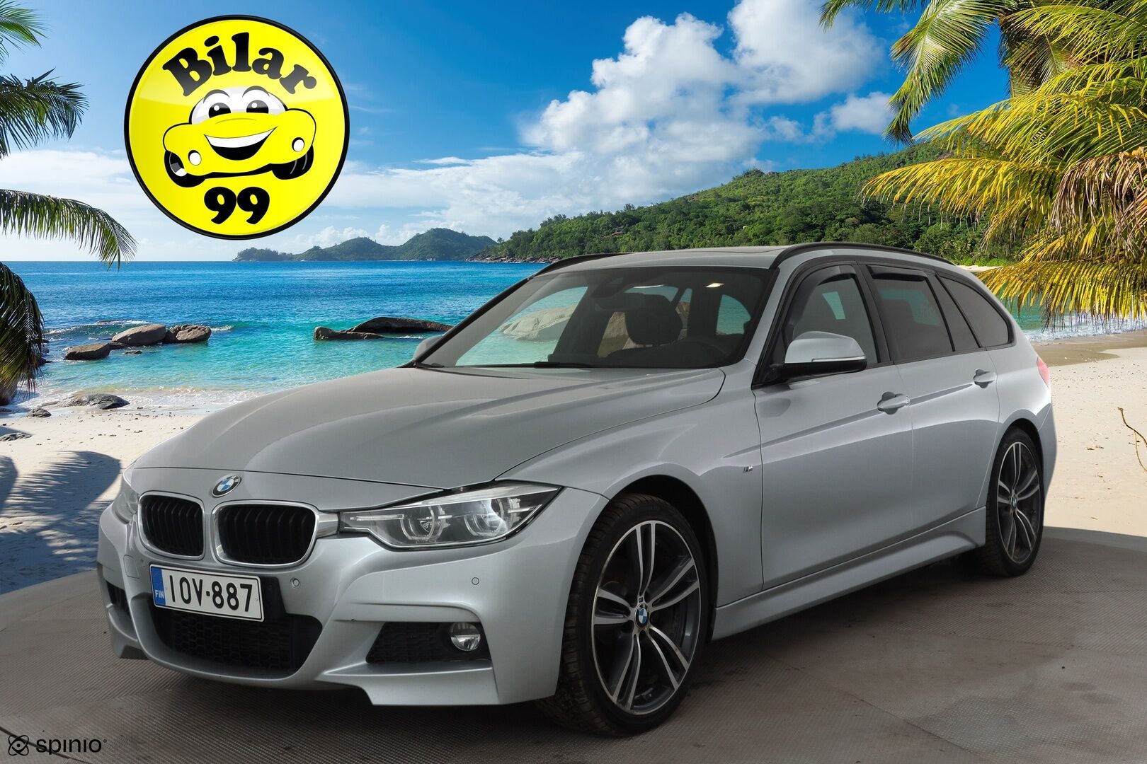 BMW 320 2018 F31 Touring 320d A xDrive Business M-Sport * HUD / Panorama / Adapt.LED / P.kamera / H&K / Comfort Access * - Vakkari / Navi / Sporttinahat / Koukku / Kahdet renkaat aluvanteilla / Hyvät varusteet
