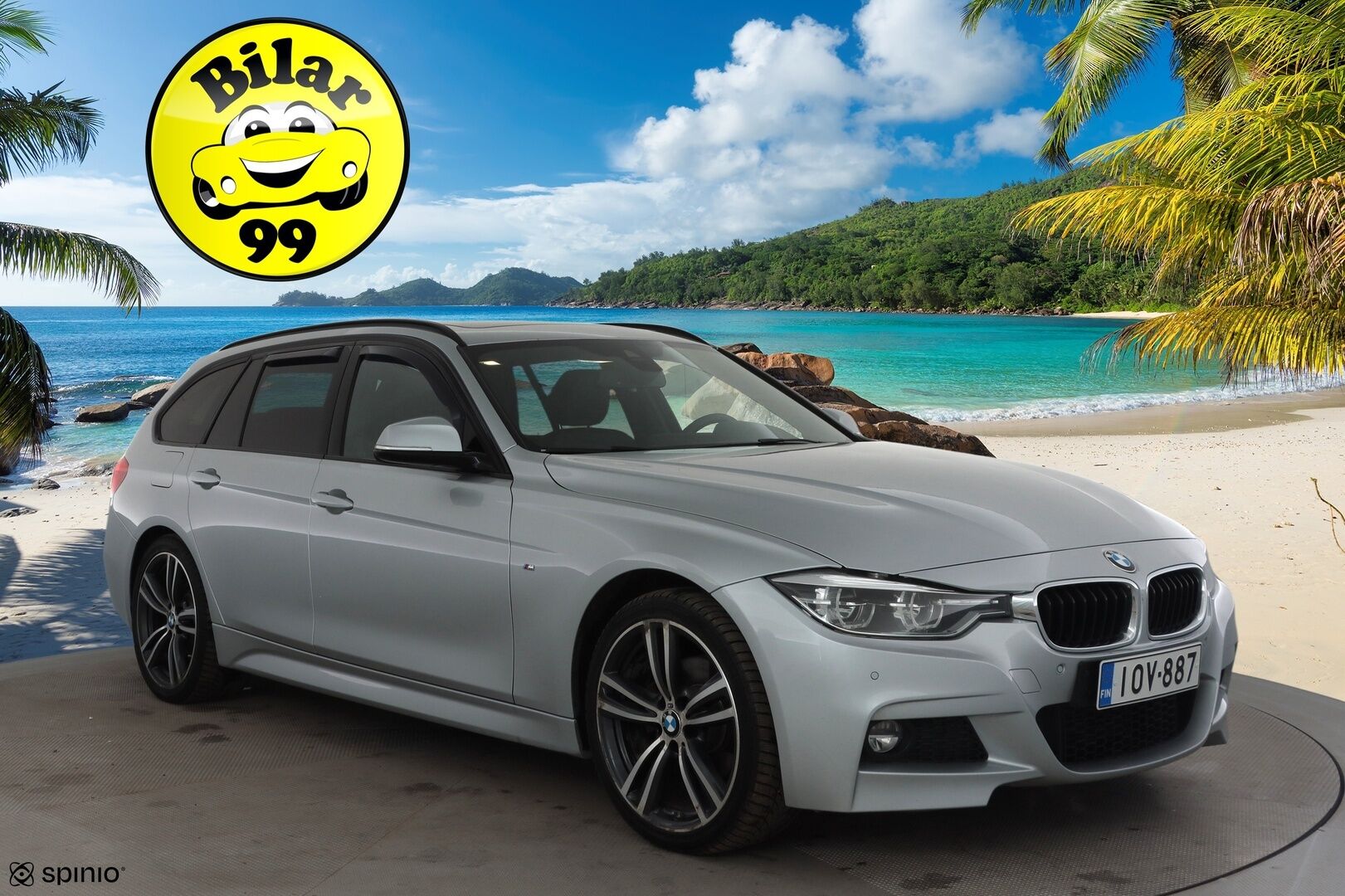 BMW 320 2018 F31 Touring 320d A xDrive Business M-Sport * HUD / Panorama / Adapt.LED / P.kamera / H&K / Comfort Access * - Vakkari / Navi / Sporttinahat / Koukku / Kahdet renkaat aluvanteilla / Hyvät varusteet