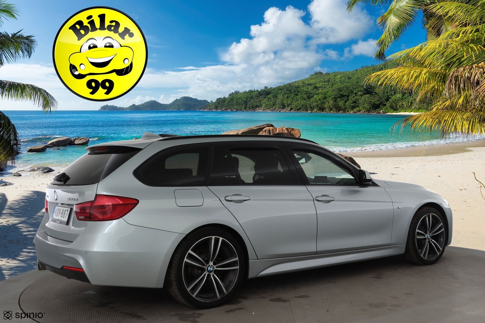 BMW 320 2018 F31 Touring 320d A xDrive Business M-Sport * HUD / Panorama / Adapt.LED / P.kamera / H&K / Comfort Access * - Vakkari / Navi / Sporttinahat / Koukku / Kahdet renkaat aluvanteilla / Hyvät varusteet