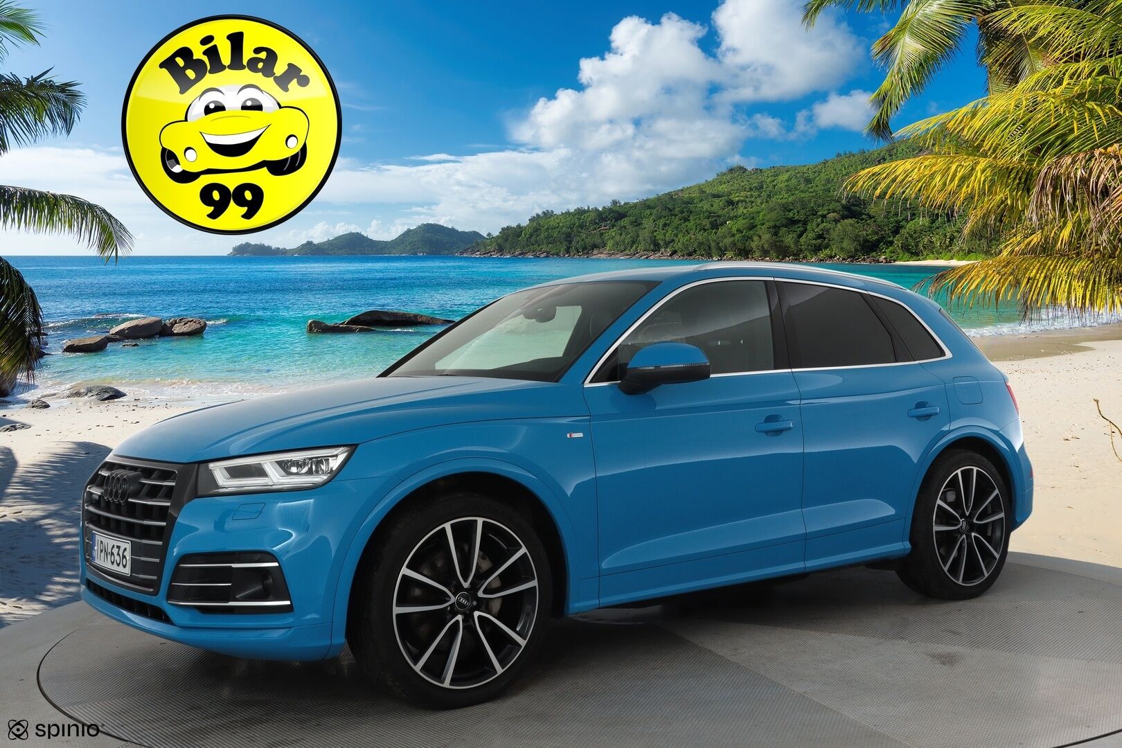 Audi Q5 2019 55 TFSI e quattro S tronic S-LINE **Adapt.vakkari / HUD / Koukku / Timanttinahat / Sähköpenkit / Matrix LED** - Kahdet renkaat aluvanteilla / Digimittaristo / P.kamera / Penkinlämmittimet takana / Ilma-alusta