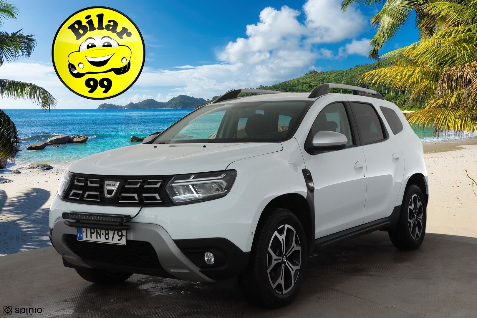 Dacia Duster 2022 Blue dCi 115 4x4 Prestige * Vakkari / P.kamera / LED-lisä / Koukku / Navi / Apple&Android * - Suomi-auto / Kahdet renkaat aluvanteilla / Merkkihuollettu