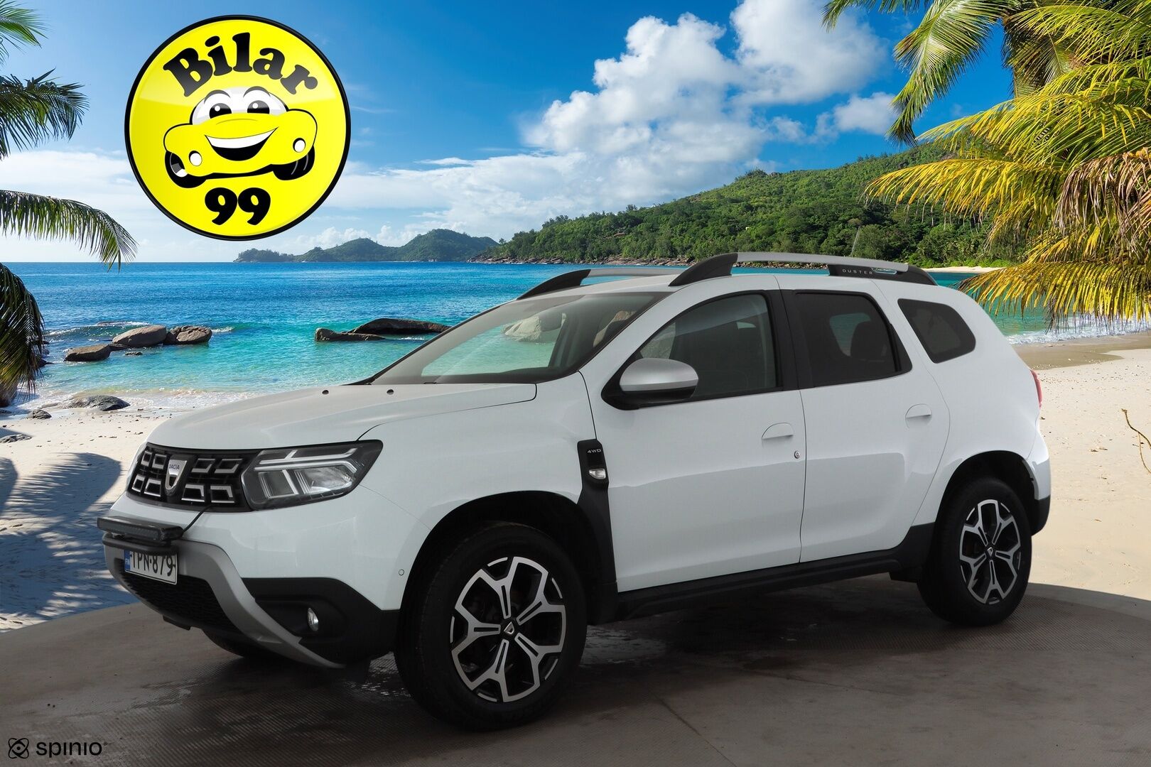 Dacia Duster 2022 Blue dCi 115 4x4 Prestige * Vakkari / P.kamera / LED-lisä / Koukku / Navi / Apple&Android * - Suomi-auto / Kahdet renkaat aluvanteilla / Merkkihuollettu