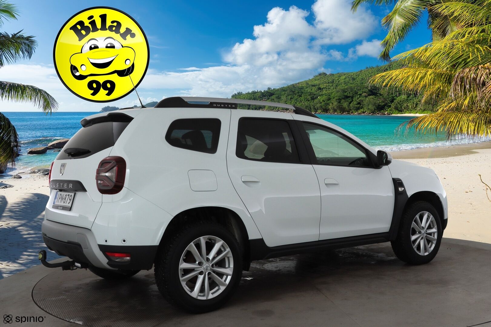 Dacia Duster 2022 Blue dCi 115 4x4 Prestige * Vakkari / P.kamera / LED-lisä / Koukku / Navi / Apple&Android * - Suomi-auto / Kahdet renkaat aluvanteilla / Merkkihuollettu