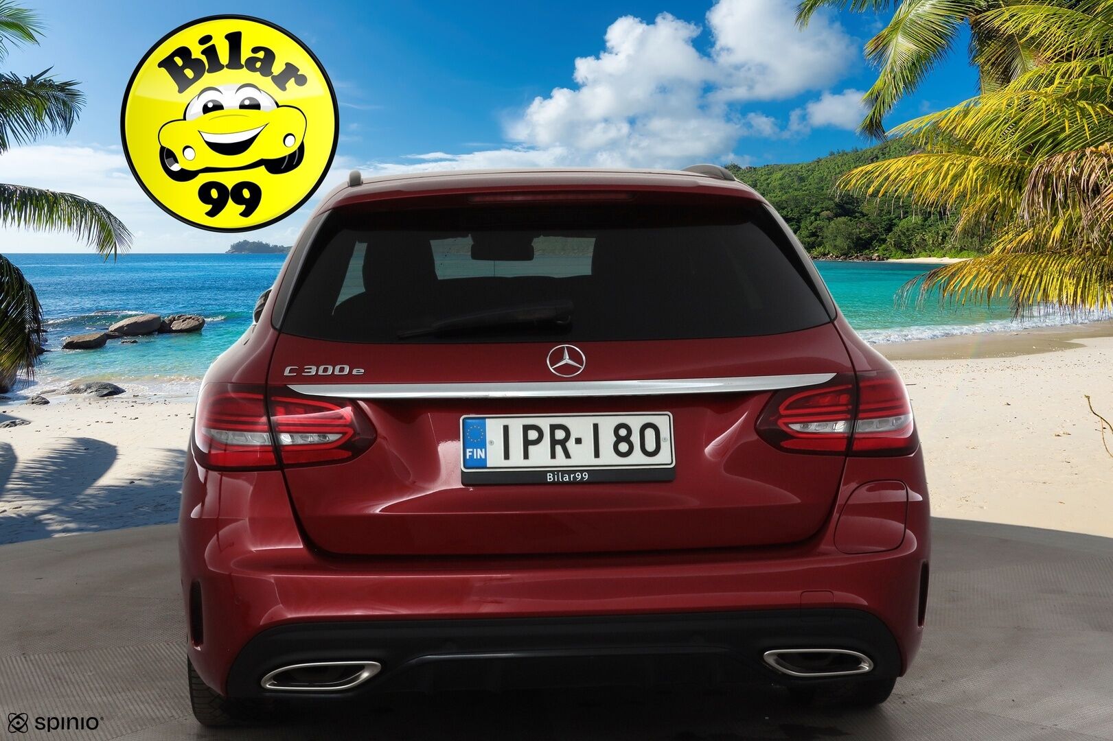 Mercedes-Benz C 2019 300 e T A Business AMG Edition EQ Power * Burmester / 360° / Panorama / Multibeam / Vakkari / Digimittaristo / Navi / KeylessGo * - Akku kuntotarkastettu / Ruskeat sporttinahat / Suomi-auto / Kahdet renkaat aluvanteilla / Merkkihuollettu