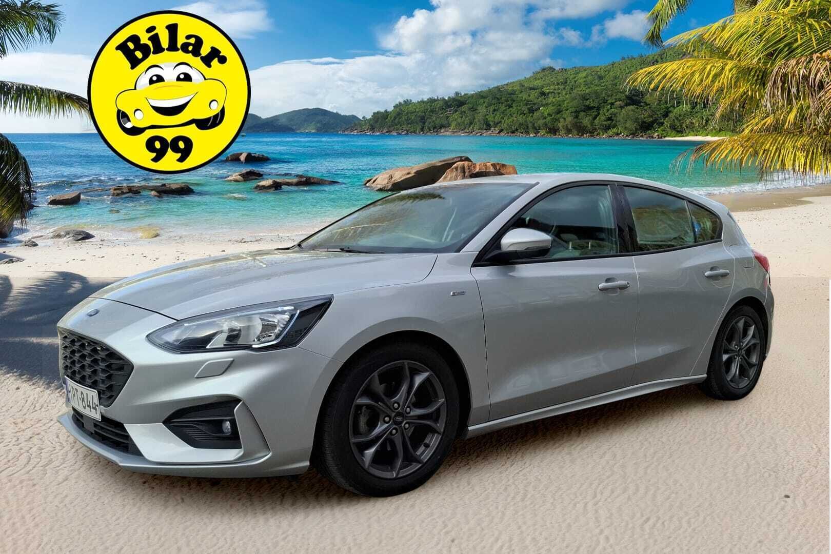 Ford Focus 2019 1,0 EcoBoost 125 hv Start/Stop M6 ST-Line 5-ovinen - * Avaimeton kulku ja käynnistys / Adapt. Vak / Peruutuskamera / Tuulilasin lämmitin / Läm. Ratti *